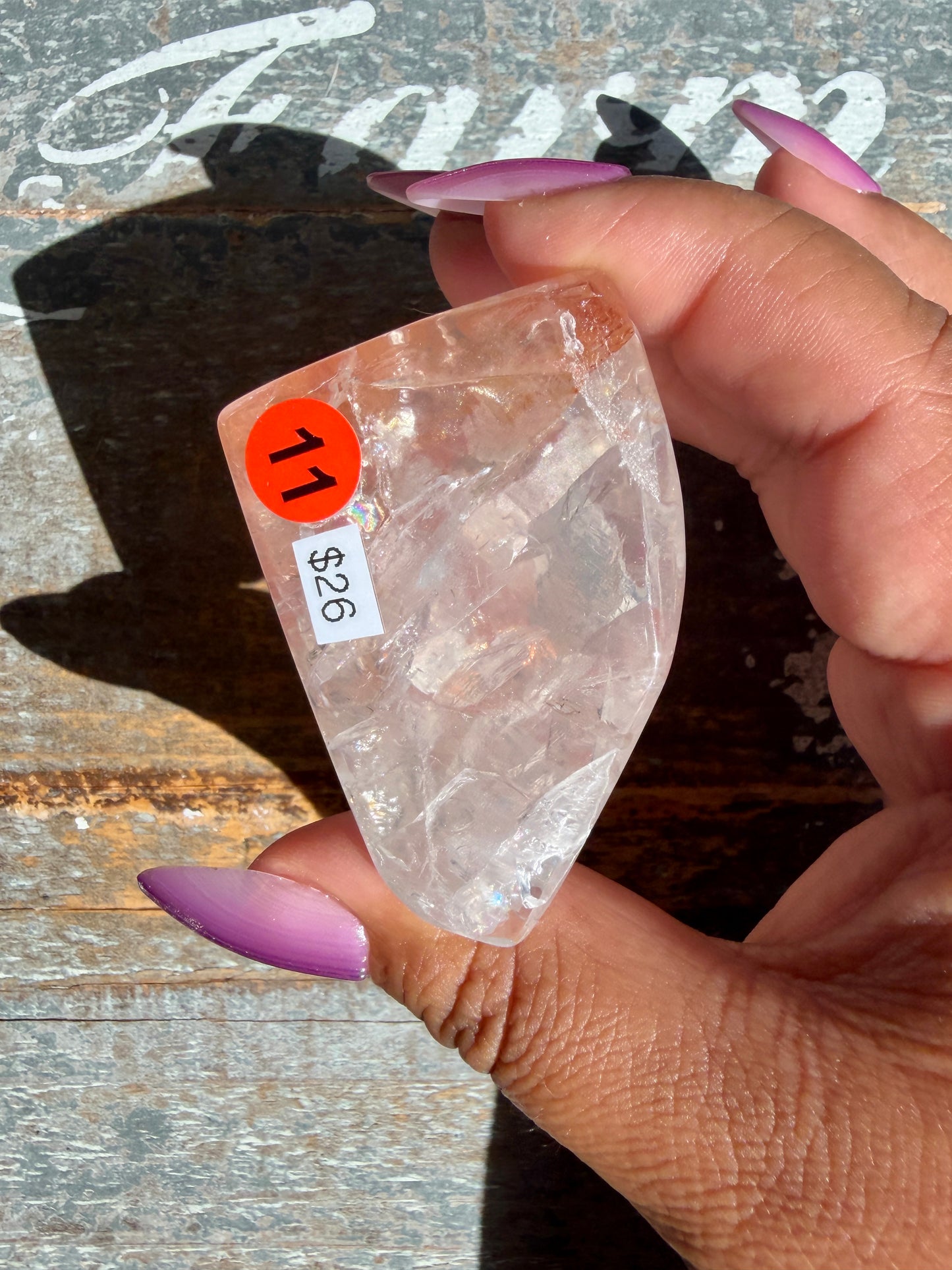 Gorgeous Fire Quartz Freeform Half Polish | Opt 11