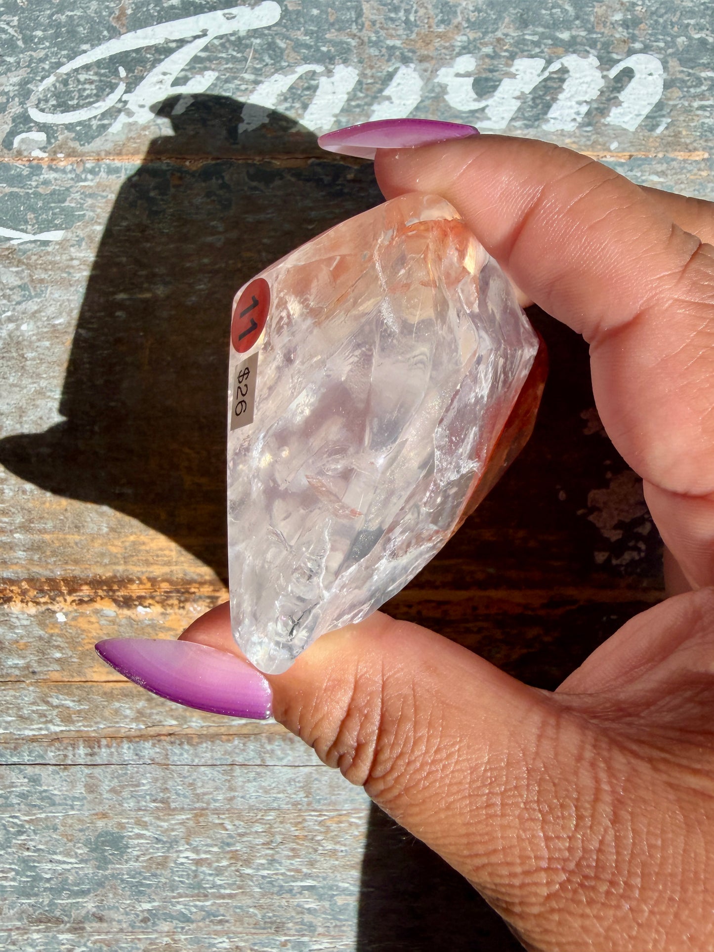 Gorgeous Fire Quartz Freeform Half Polish | Opt 11