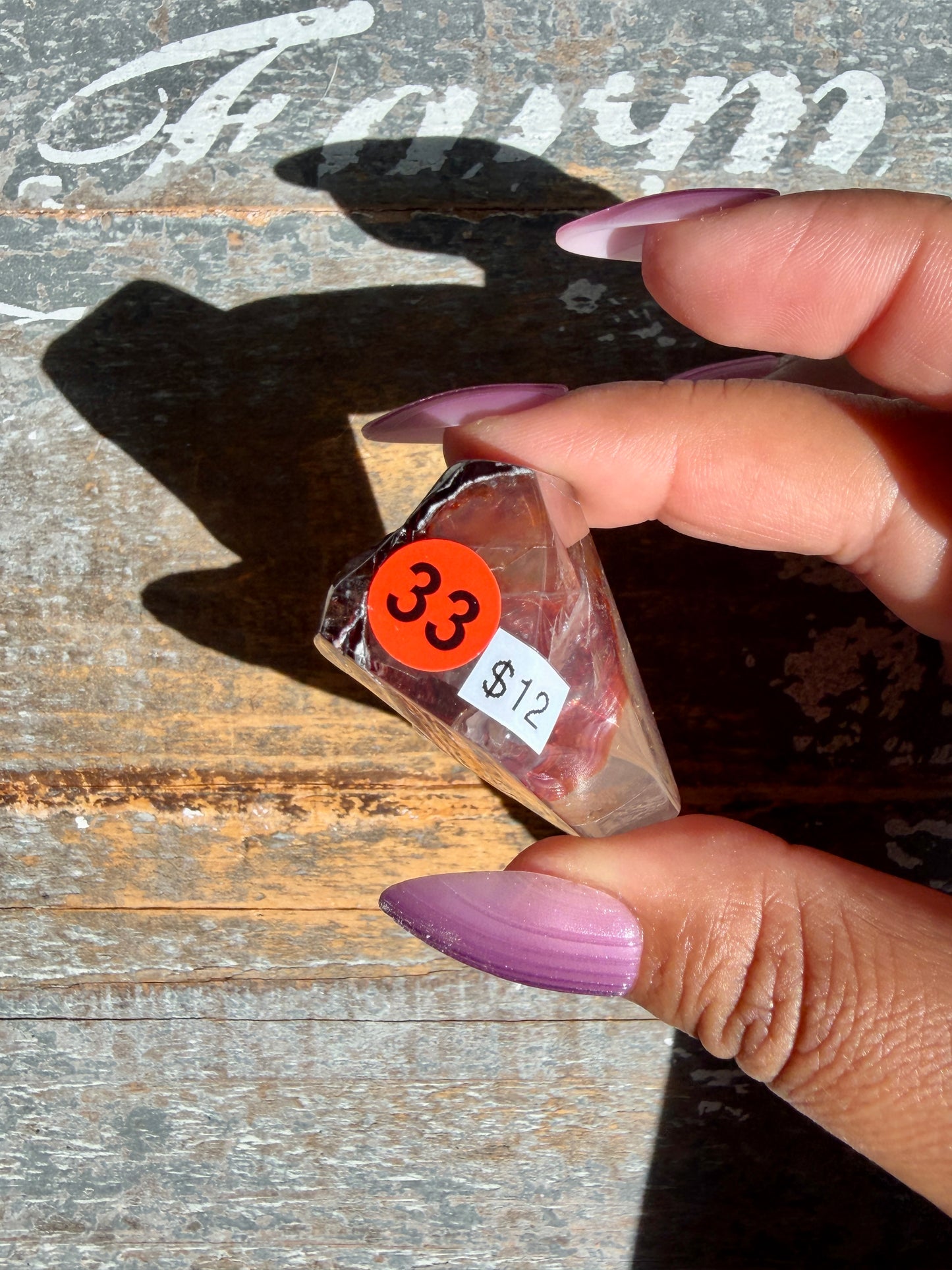 Gorgeous Fire Quartz Freeform Half Polish | Opt 33