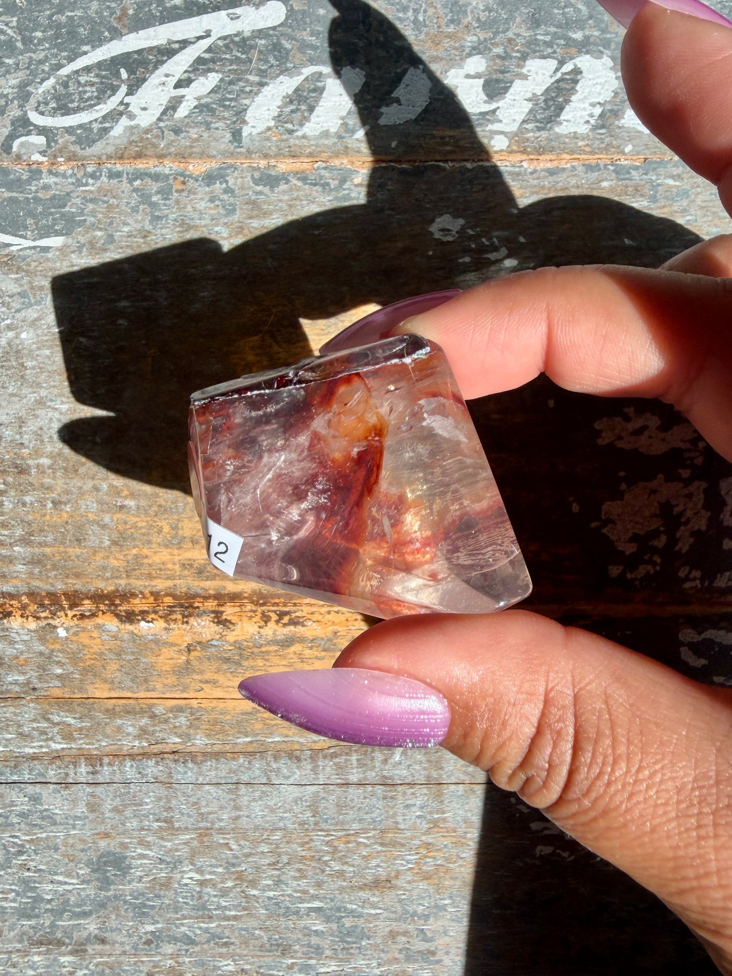 Gorgeous Fire Quartz Freeform Half Polish | Opt 33