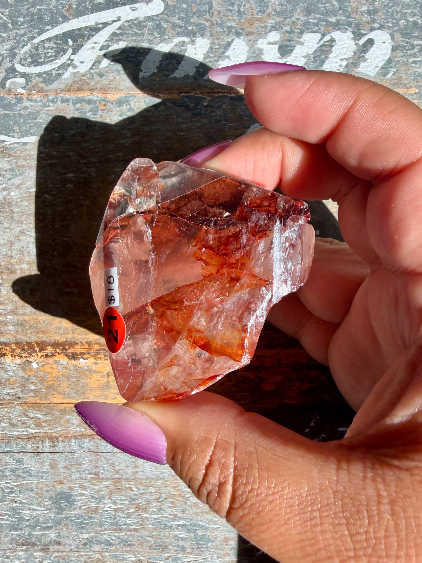 Gorgeous Fire Quartz Freeform Half Polish | Opt 21
