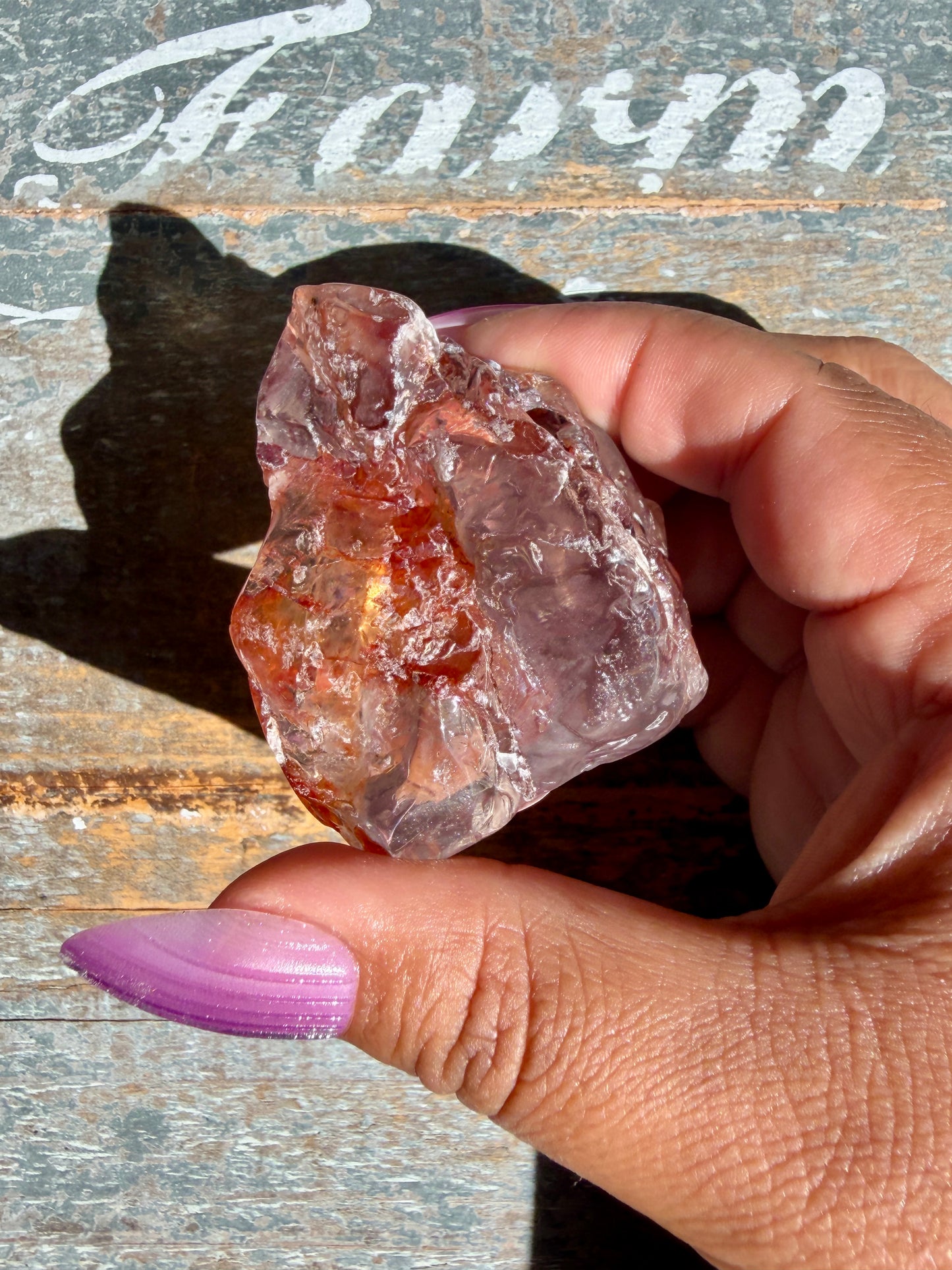 Gorgeous Fire Quartz Freeform Half Polish | Opt 21