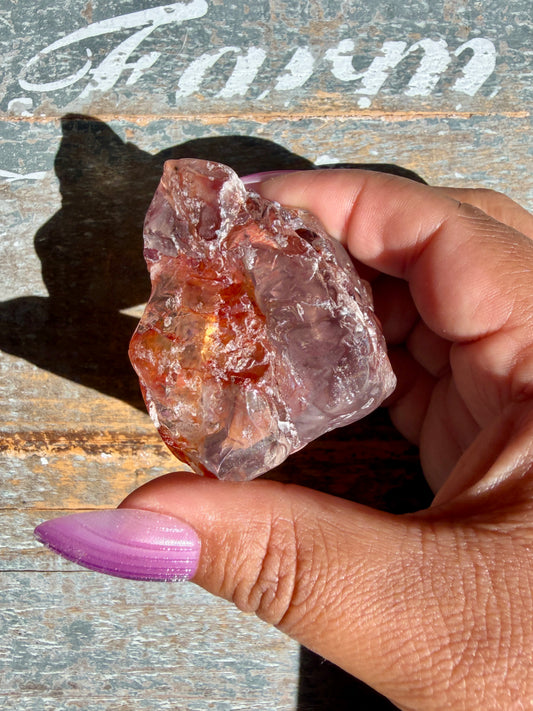 Gorgeous Fire Quartz Freeform Half Polish | Opt 21