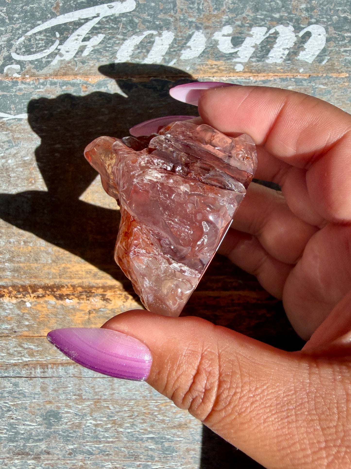 Gorgeous Fire Quartz Freeform Half Polish | Opt 21