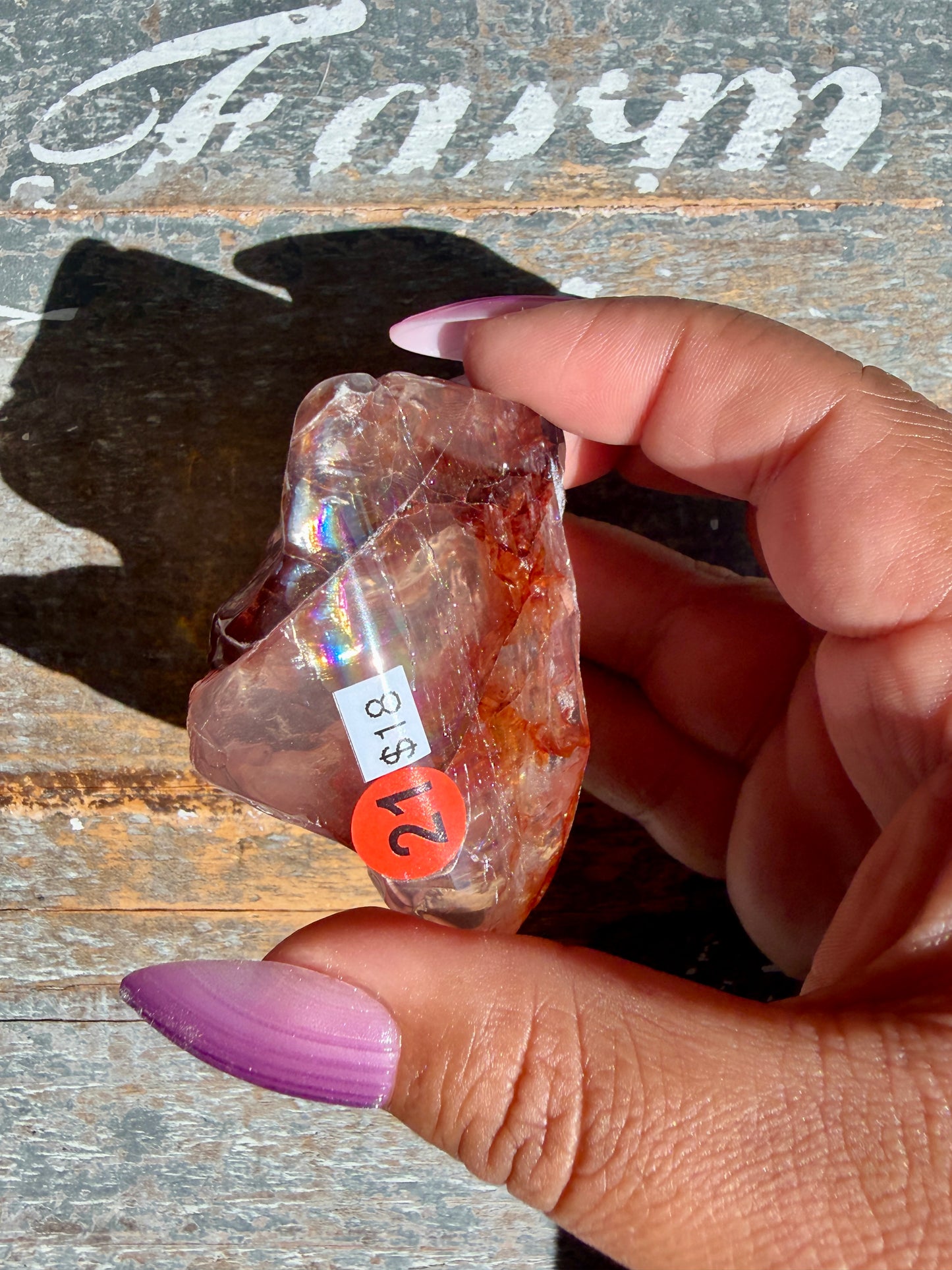 Gorgeous Fire Quartz Freeform Half Polish | Opt 21