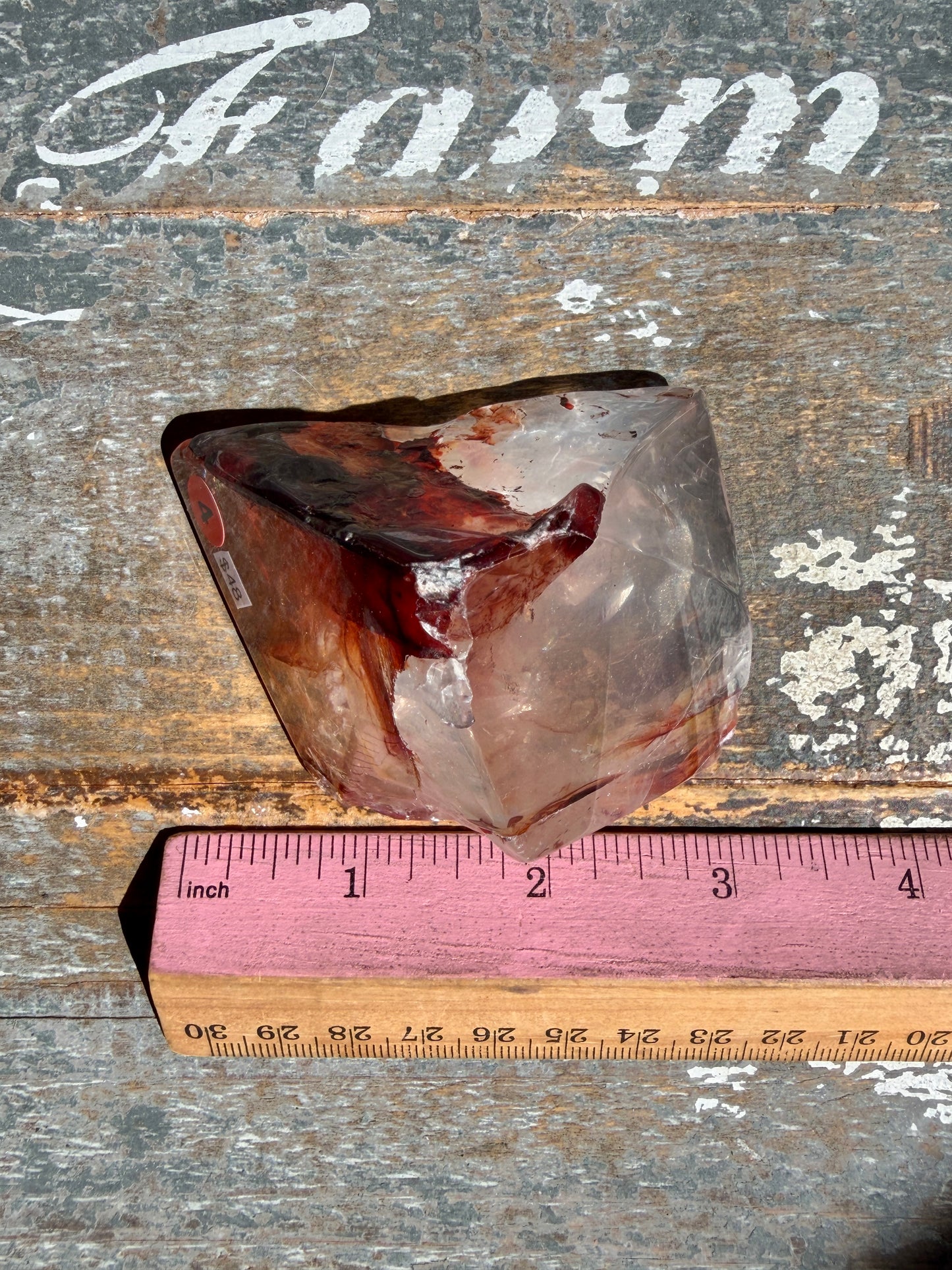 Gorgeous Fire Quartz Freeform Half Polish | Opt 4