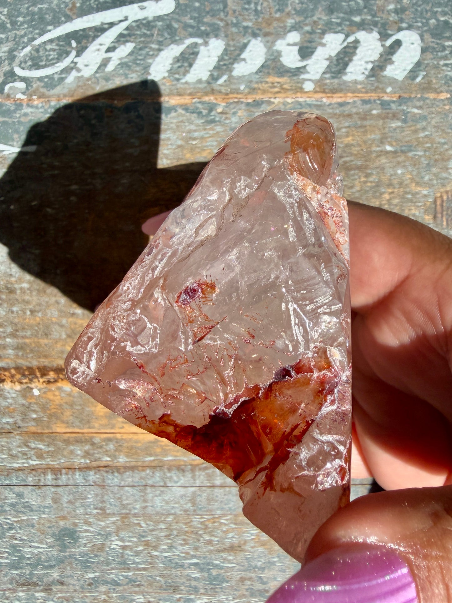 Gorgeous Fire Quartz Freeform Half Polish | Opt 2