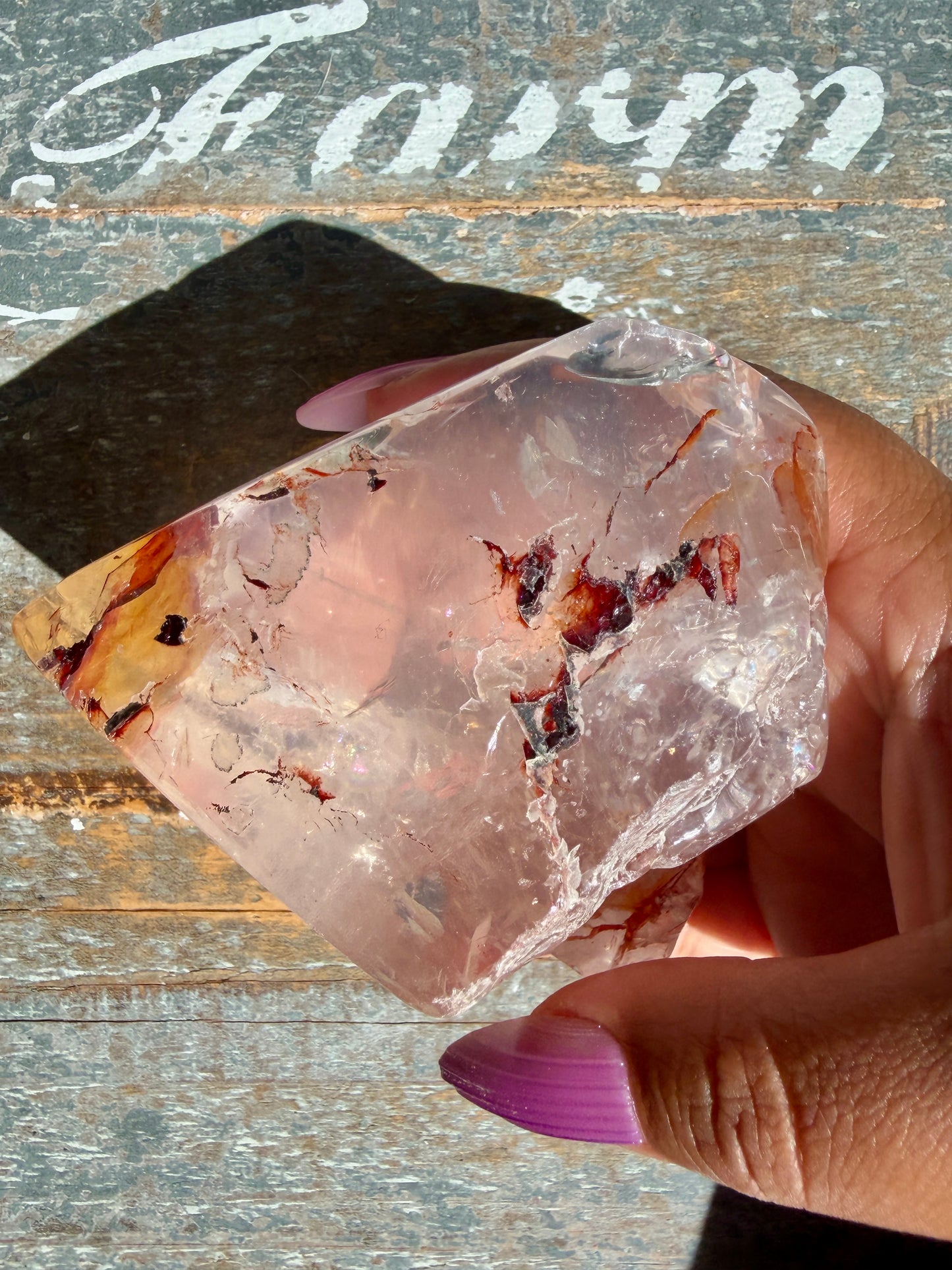 Gorgeous Fire Quartz Freeform Half Polish | Opt 2