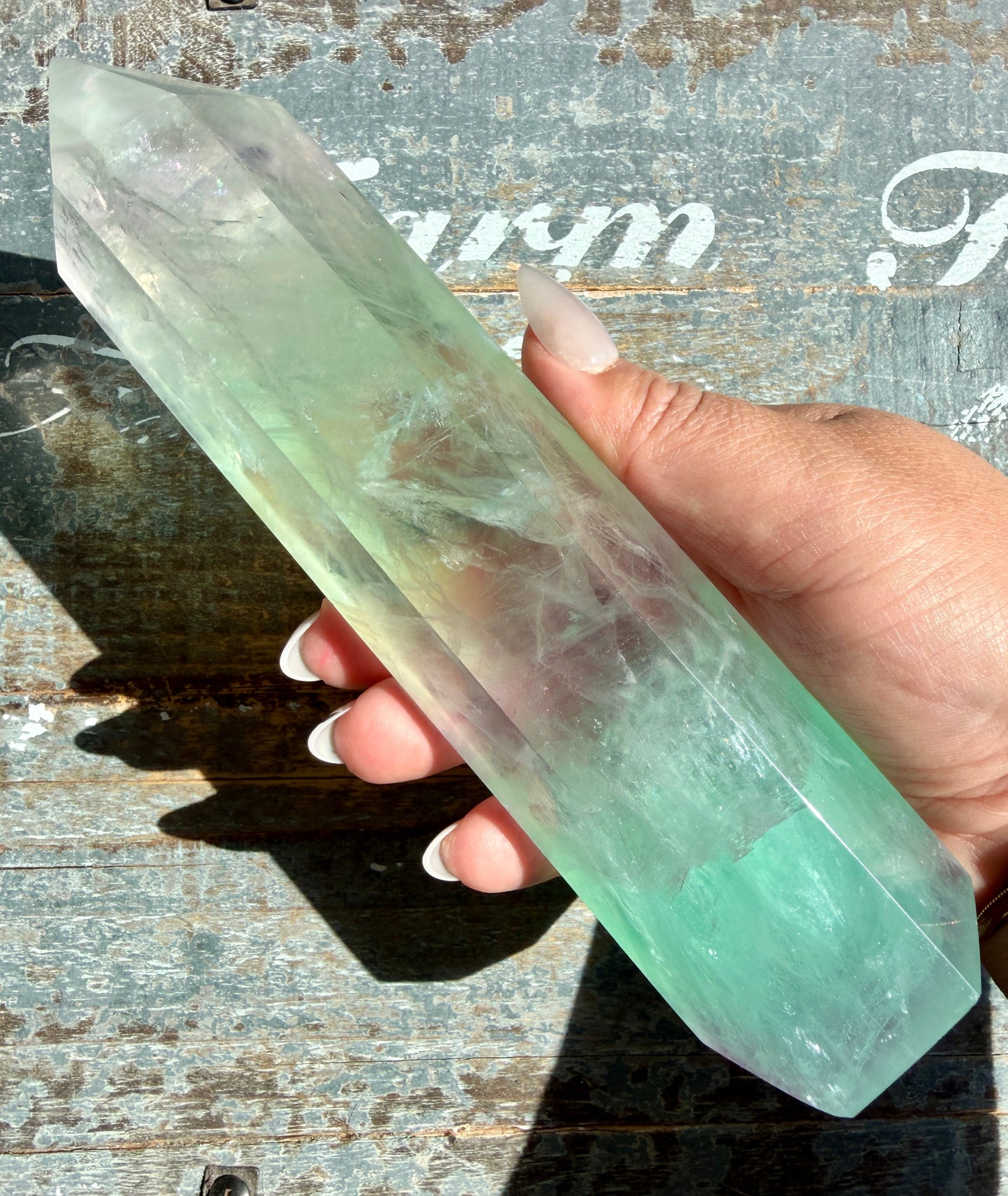Rainbow Fluorite XL Tower | Opt P