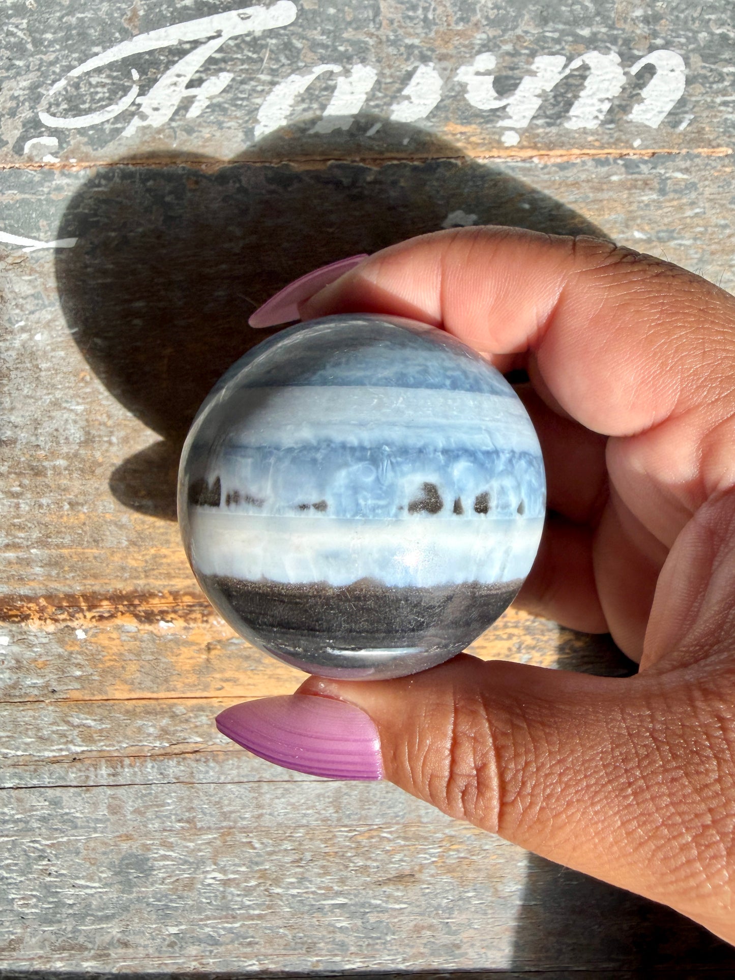 Gorgeous Blue Opal Sphere | India | Opt 58