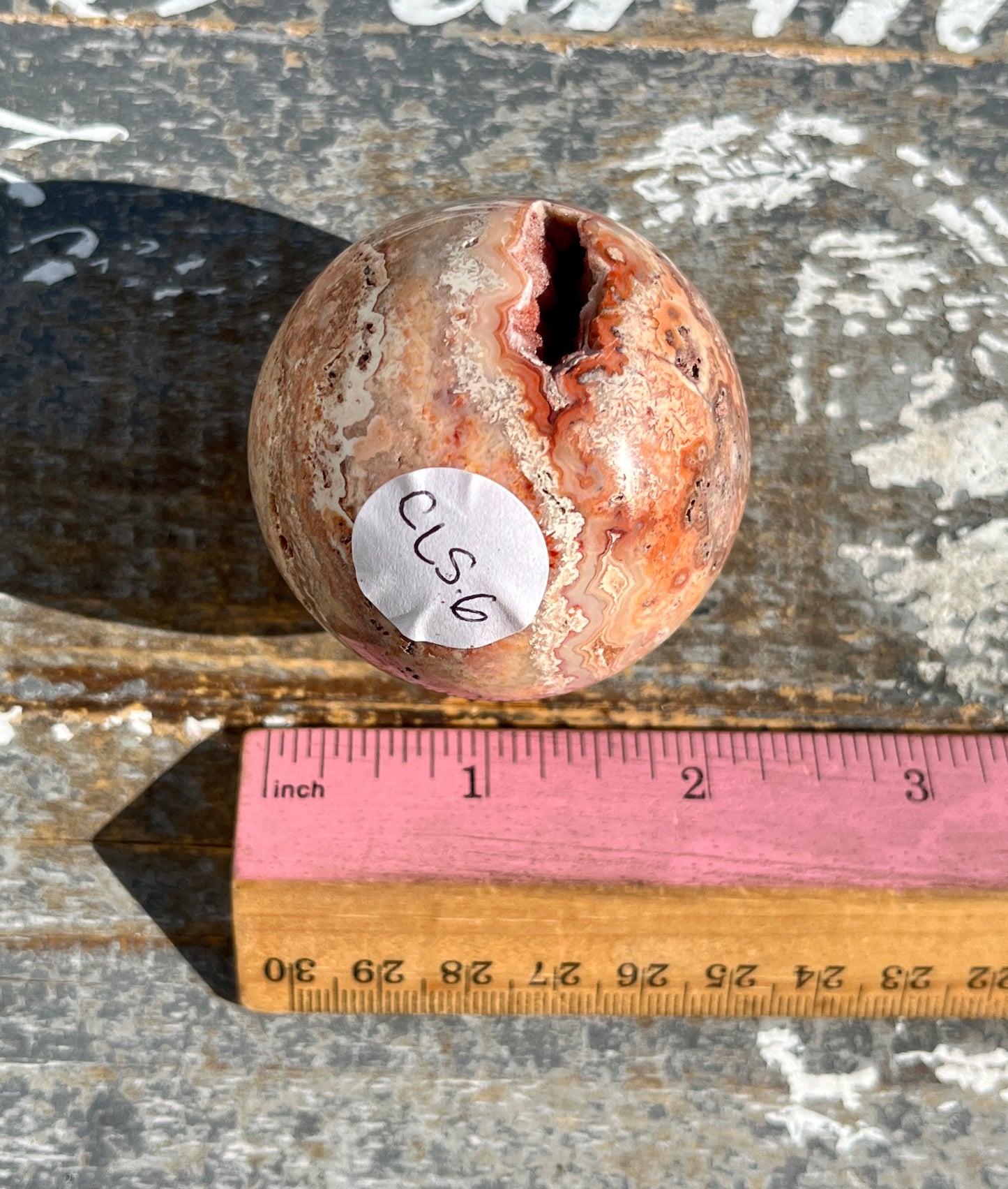 Gorgeous Pink Lace Agate Sphere from Indonesia