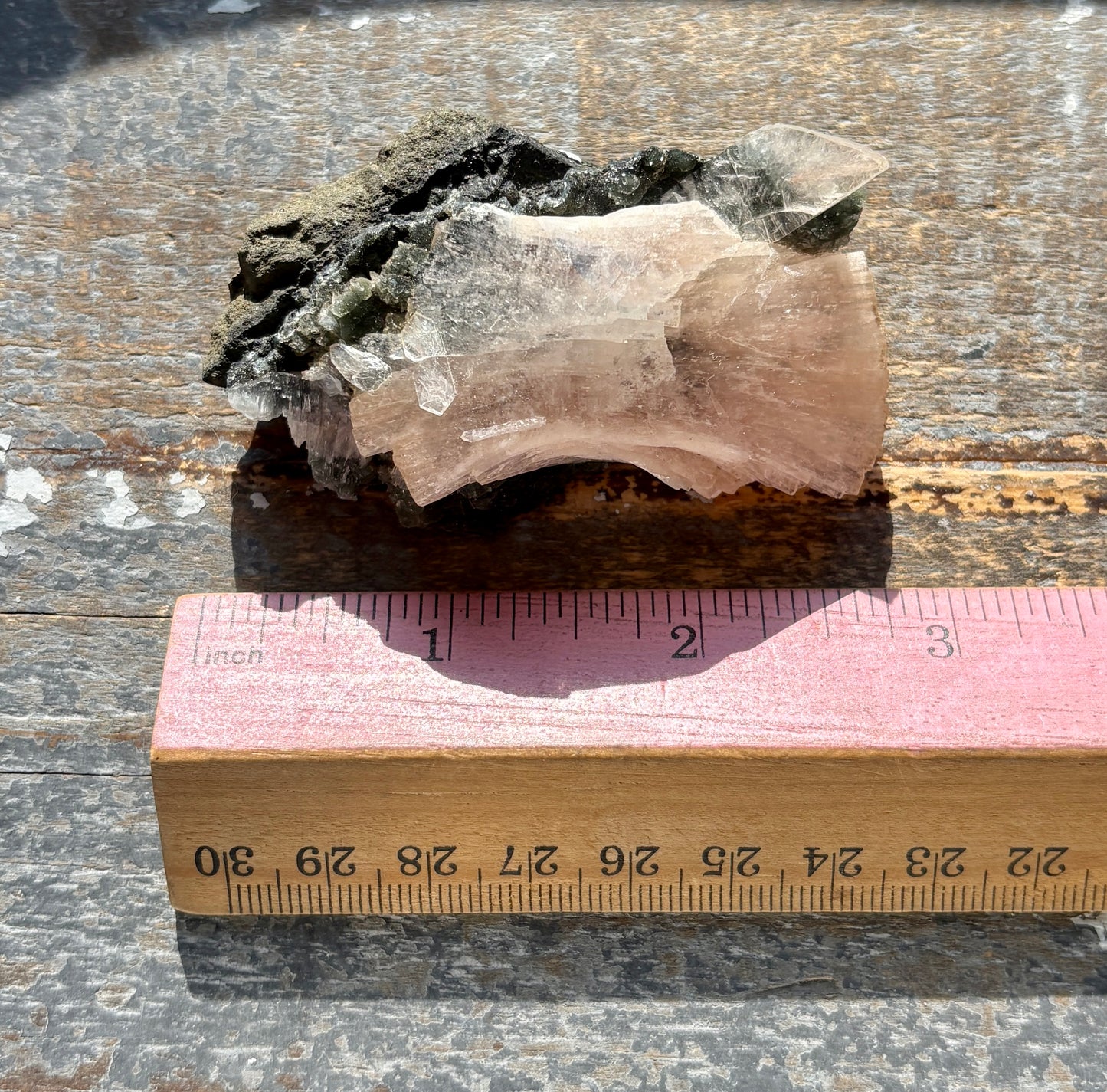 Gorgeous Black Chalcedony with Peach Stilbite Specimen from Jalgaon, India