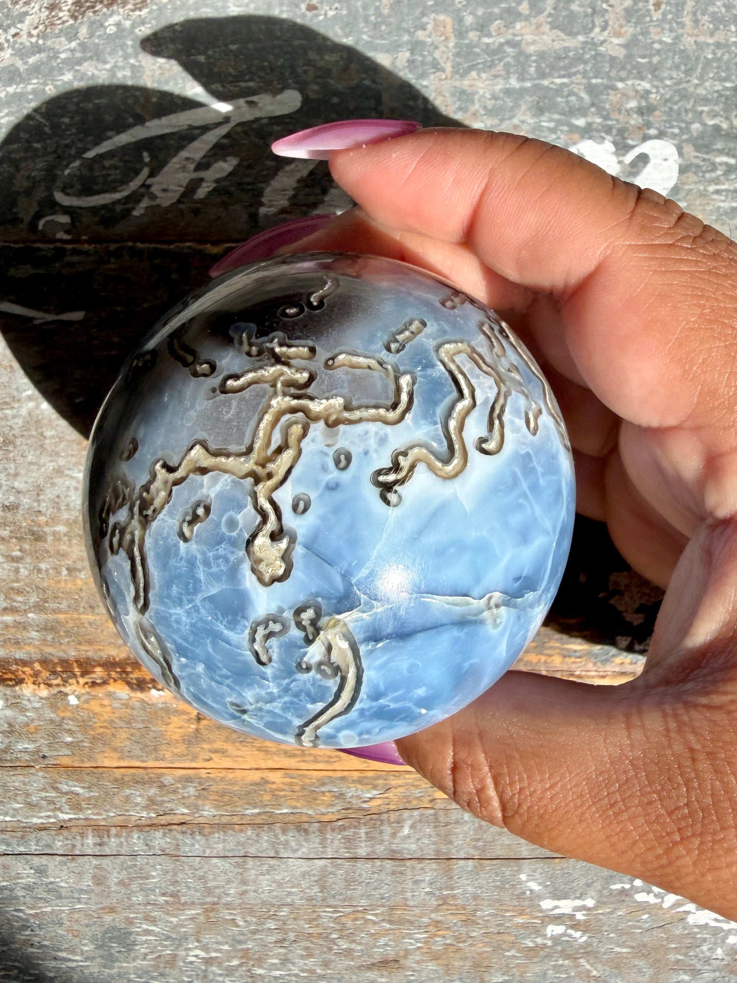 Gorgeous Blue Opal Sphere | India | Opt 38