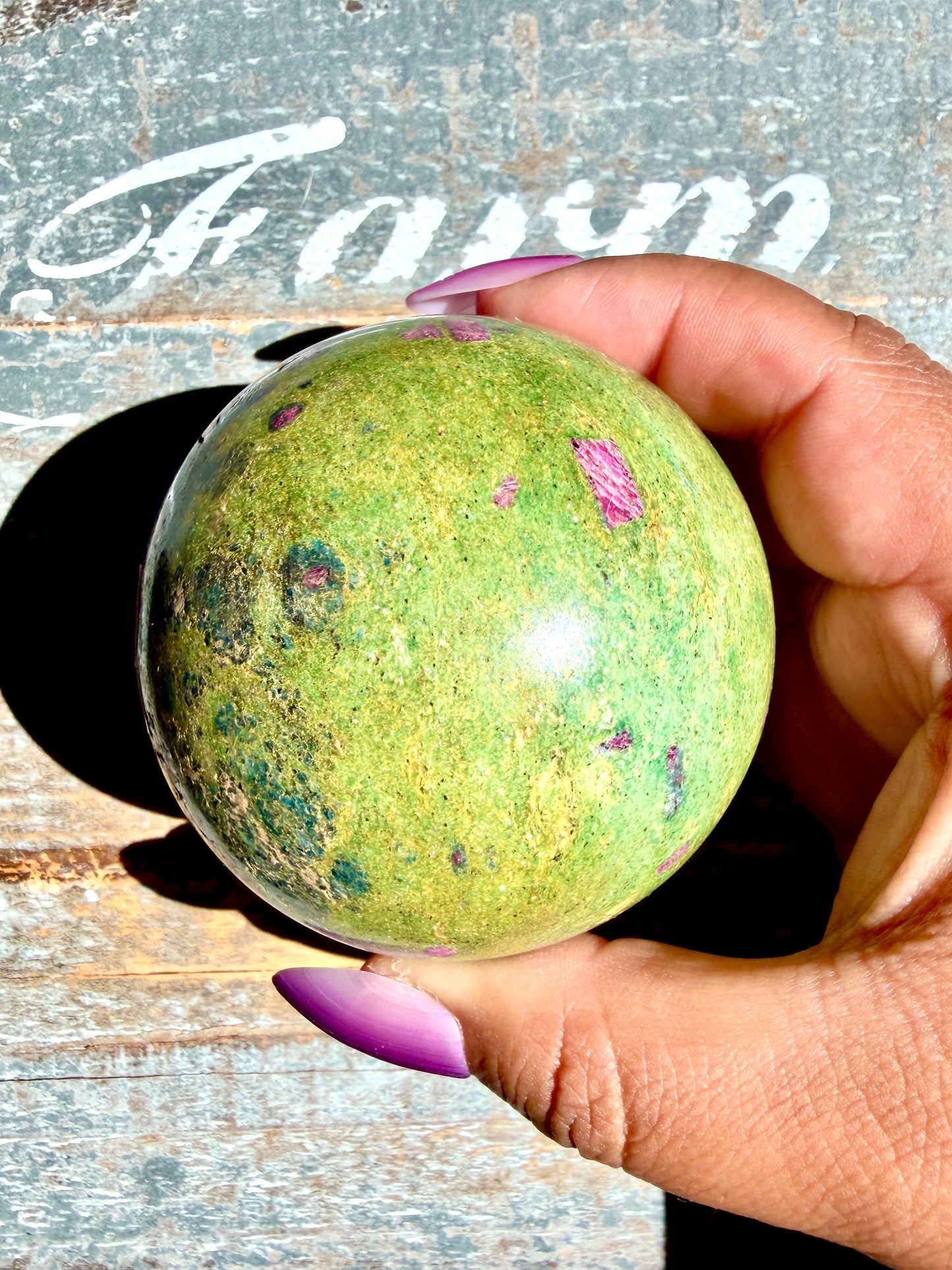 Gorgeous Ruby in Fuchsite Sphere | India | Opt 77
