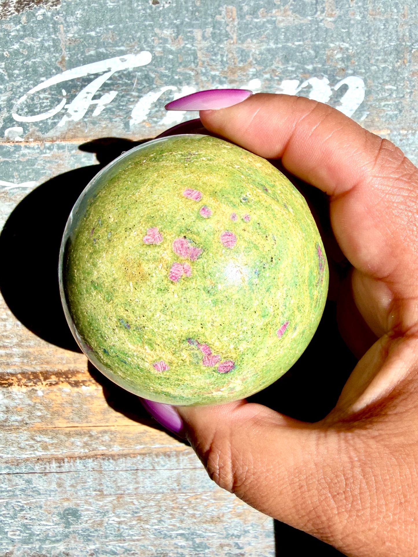 Gorgeous Ruby in Fuchsite Sphere | India | Opt 77