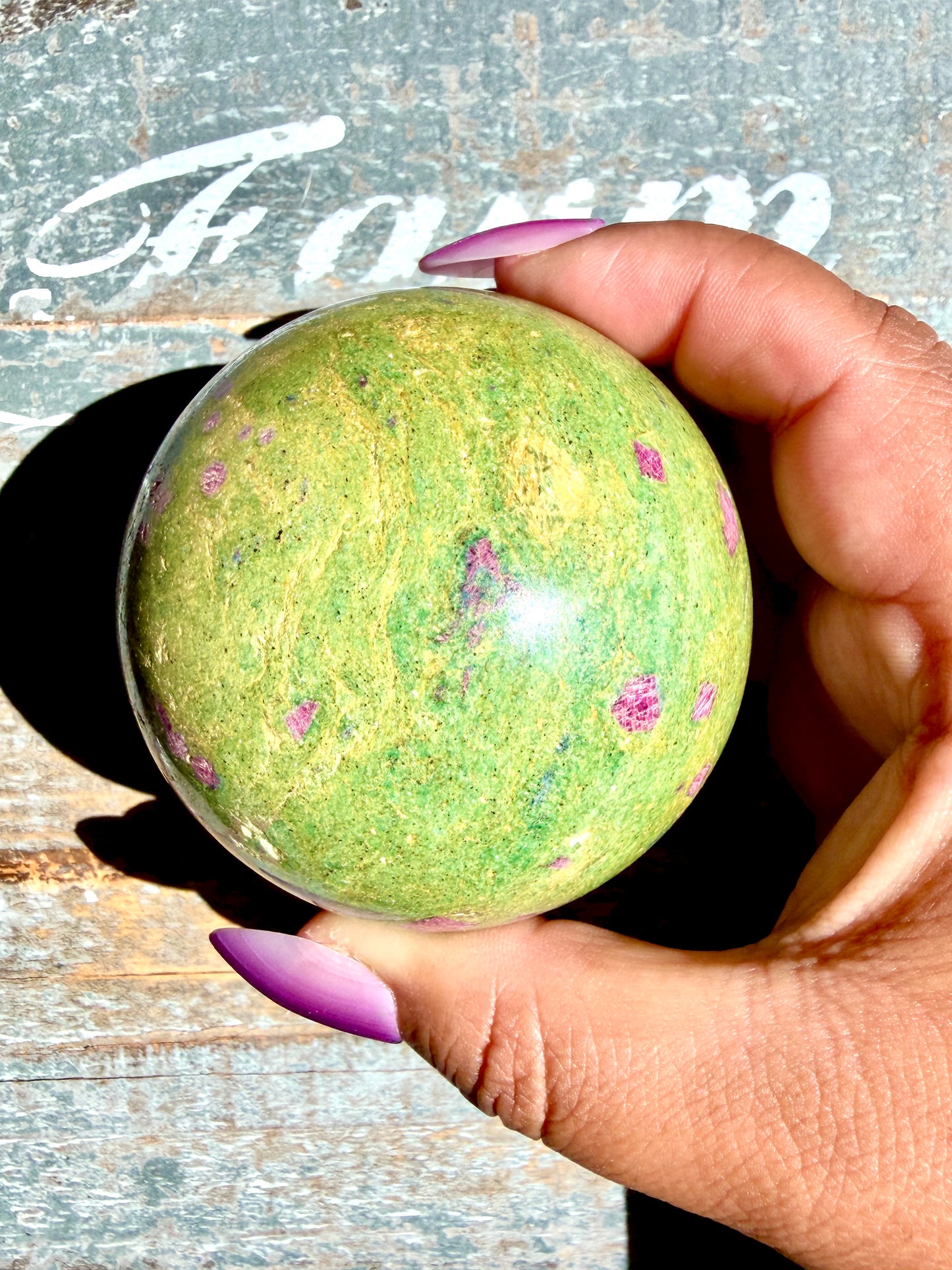 Gorgeous Ruby in Fuchsite Sphere | India | Opt 77