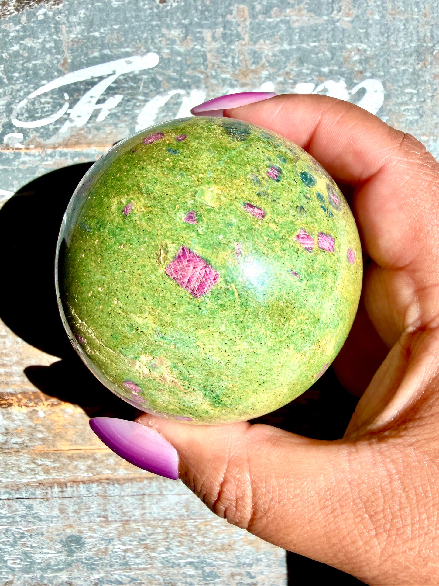 Gorgeous Ruby in Fuchsite Sphere | India | Opt 77