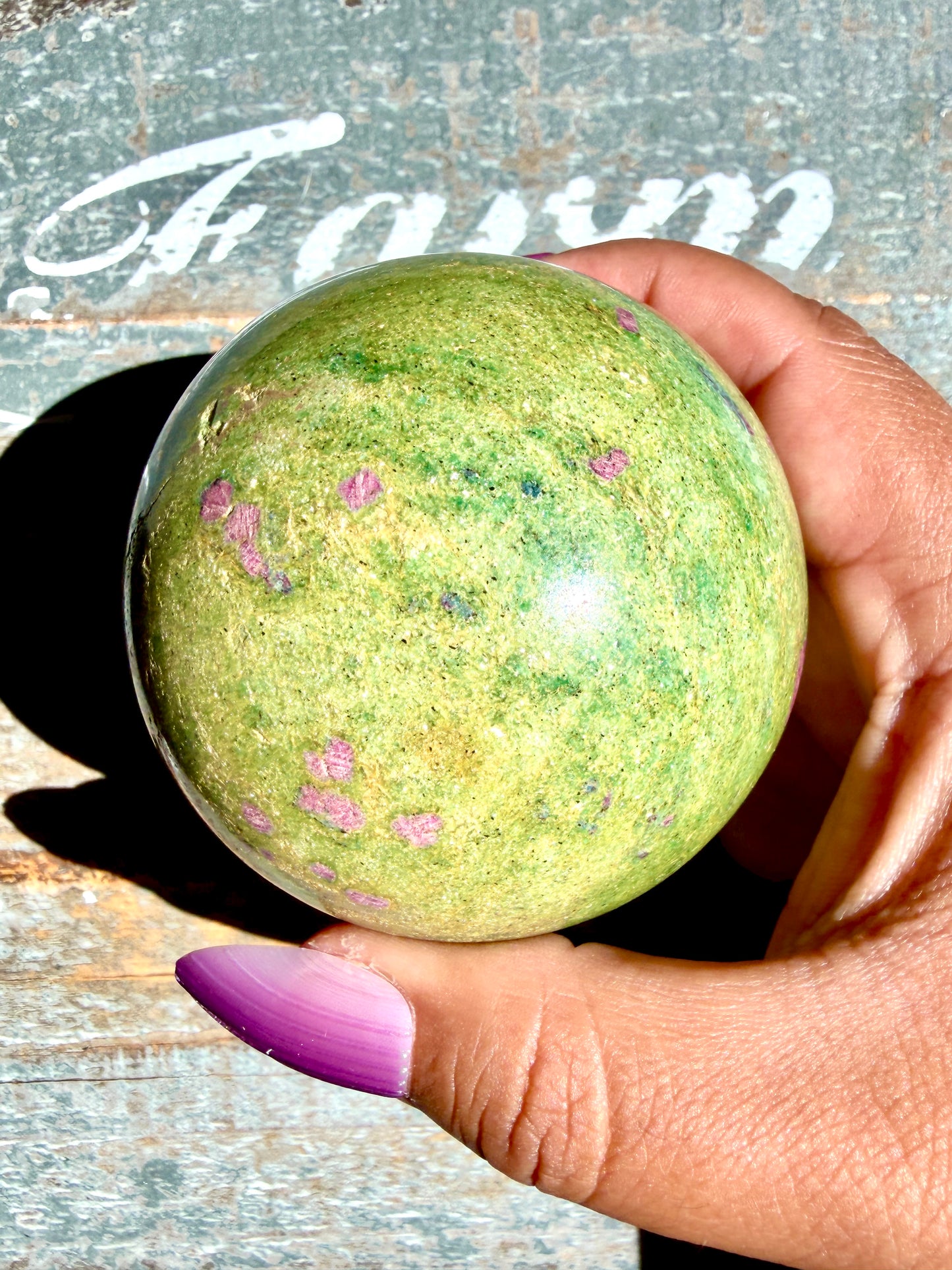 Gorgeous Ruby in Fuchsite Sphere | India | Opt 77