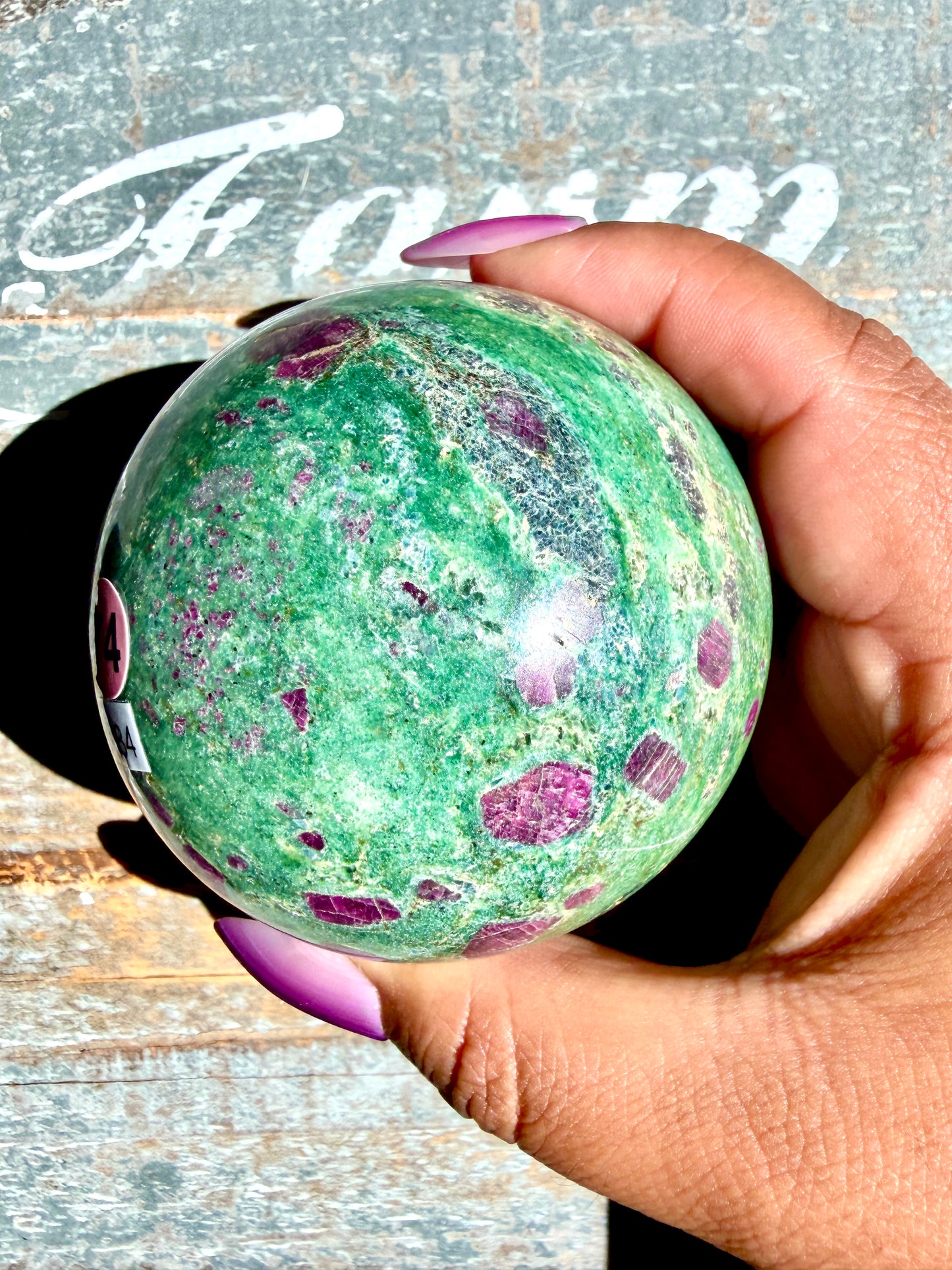 Gorgeous Ruby in Fuchsite Sphere | India | Opt 74