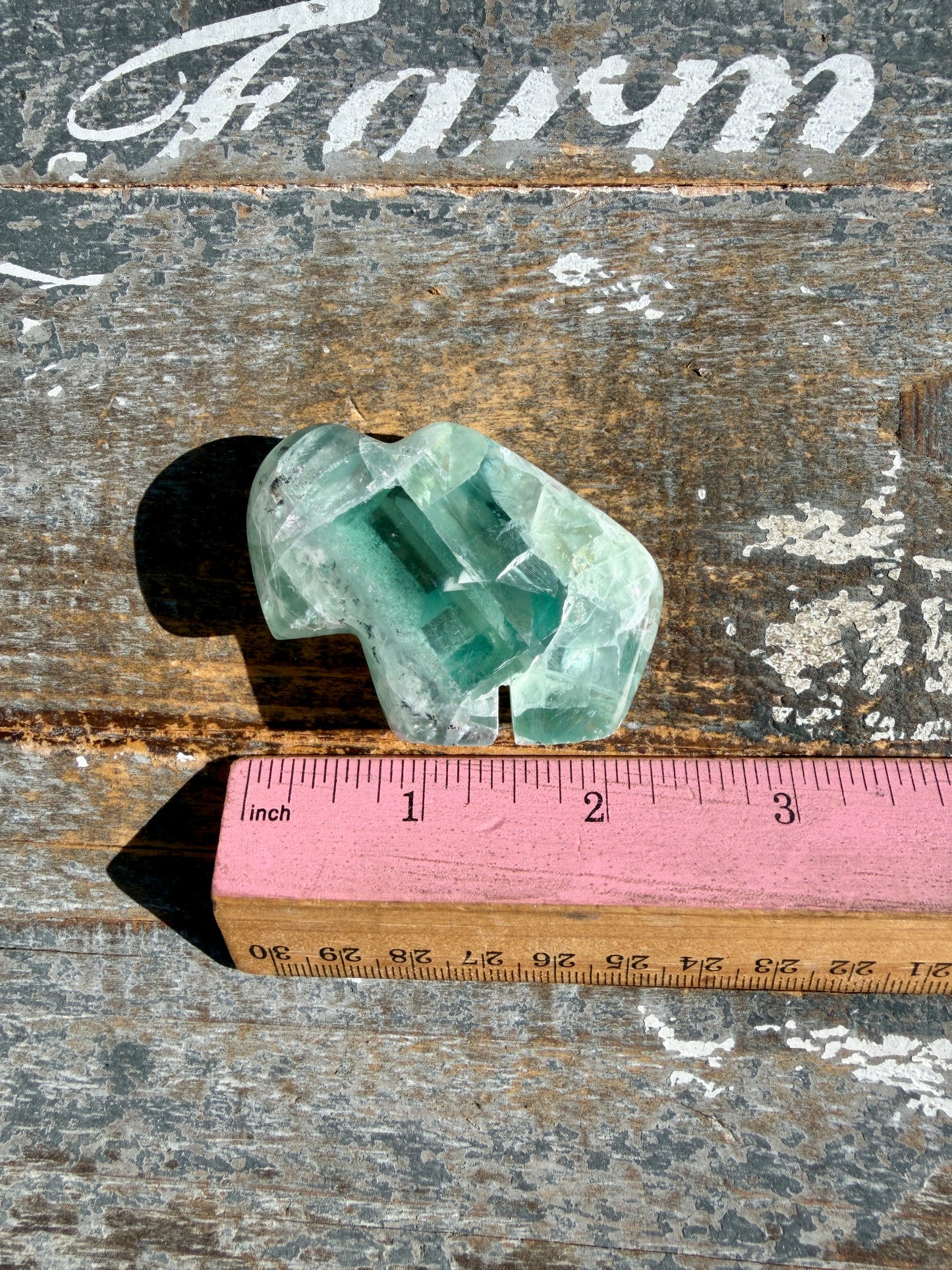 Gorgeous Durango Fluorite Buffalo Carving | Mexico | Opt 48