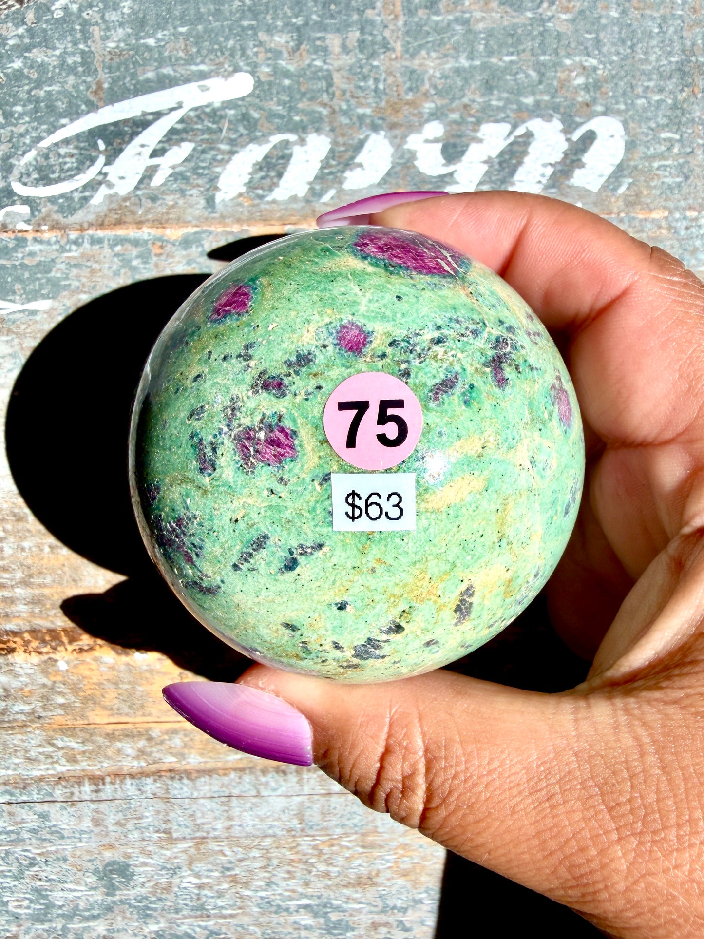 Gorgeous Ruby in Fuchsite Sphere | India | Opt 75