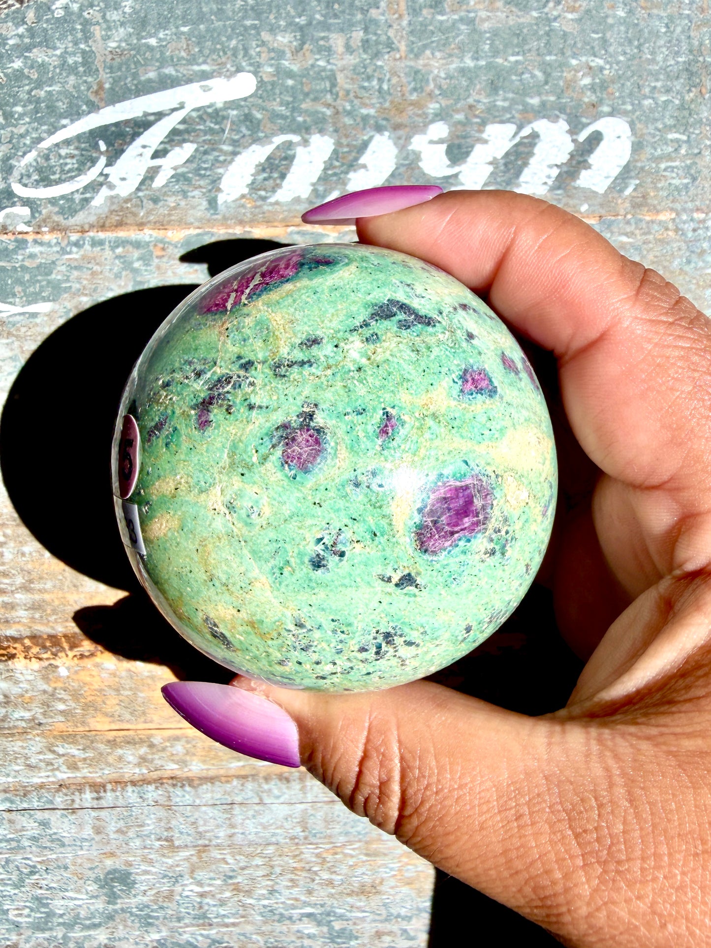 Gorgeous Ruby in Fuchsite Sphere | India | Opt 75
