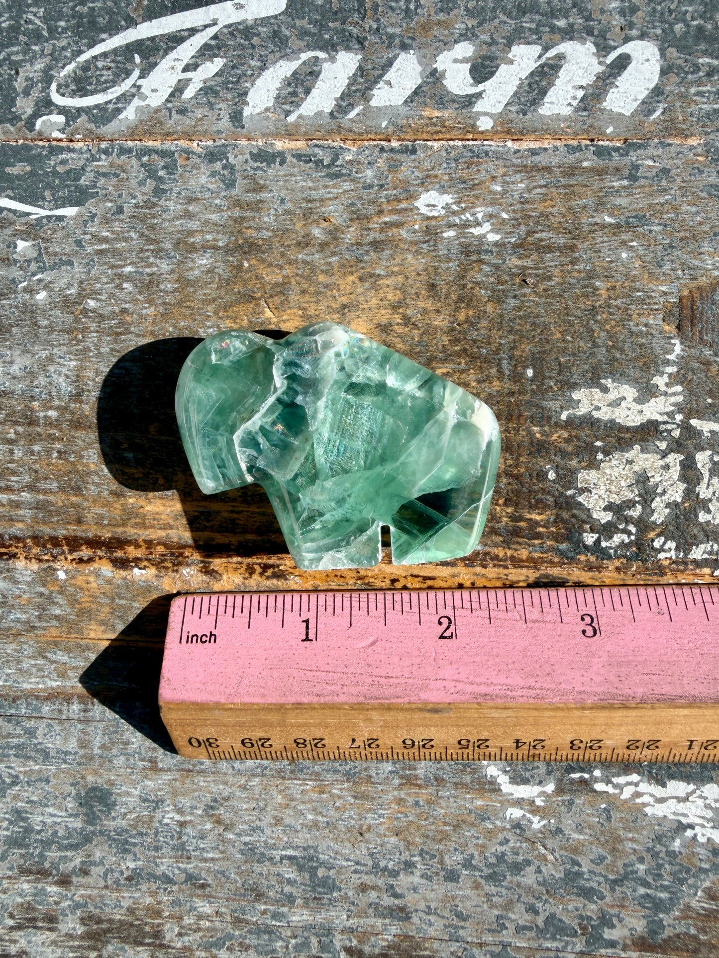 Gorgeous Durango Fluorite Buffalo Carving | Mexico | Opt 49