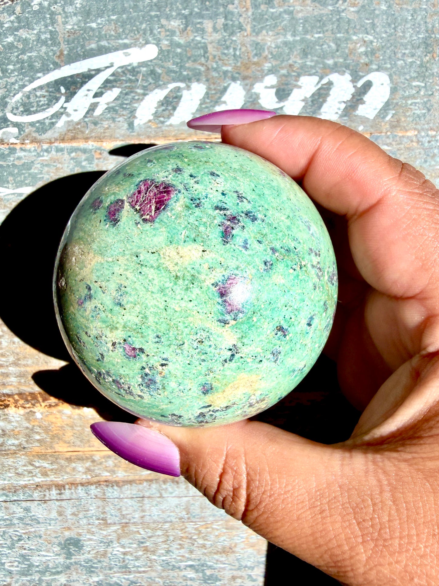 Gorgeous Ruby in Fuchsite Sphere | India | Opt 75
