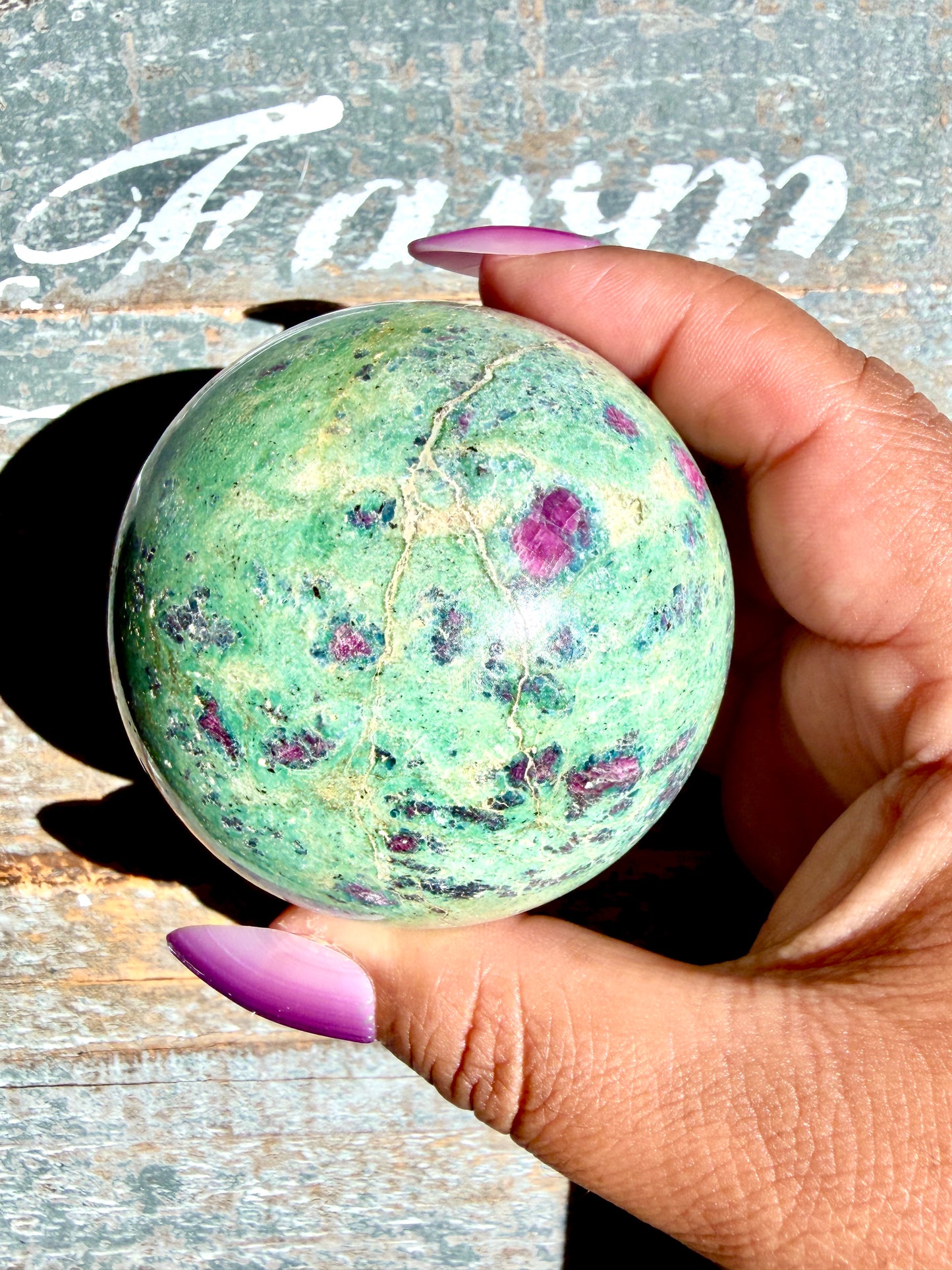 Gorgeous Ruby in Fuchsite Sphere | India | Opt 75