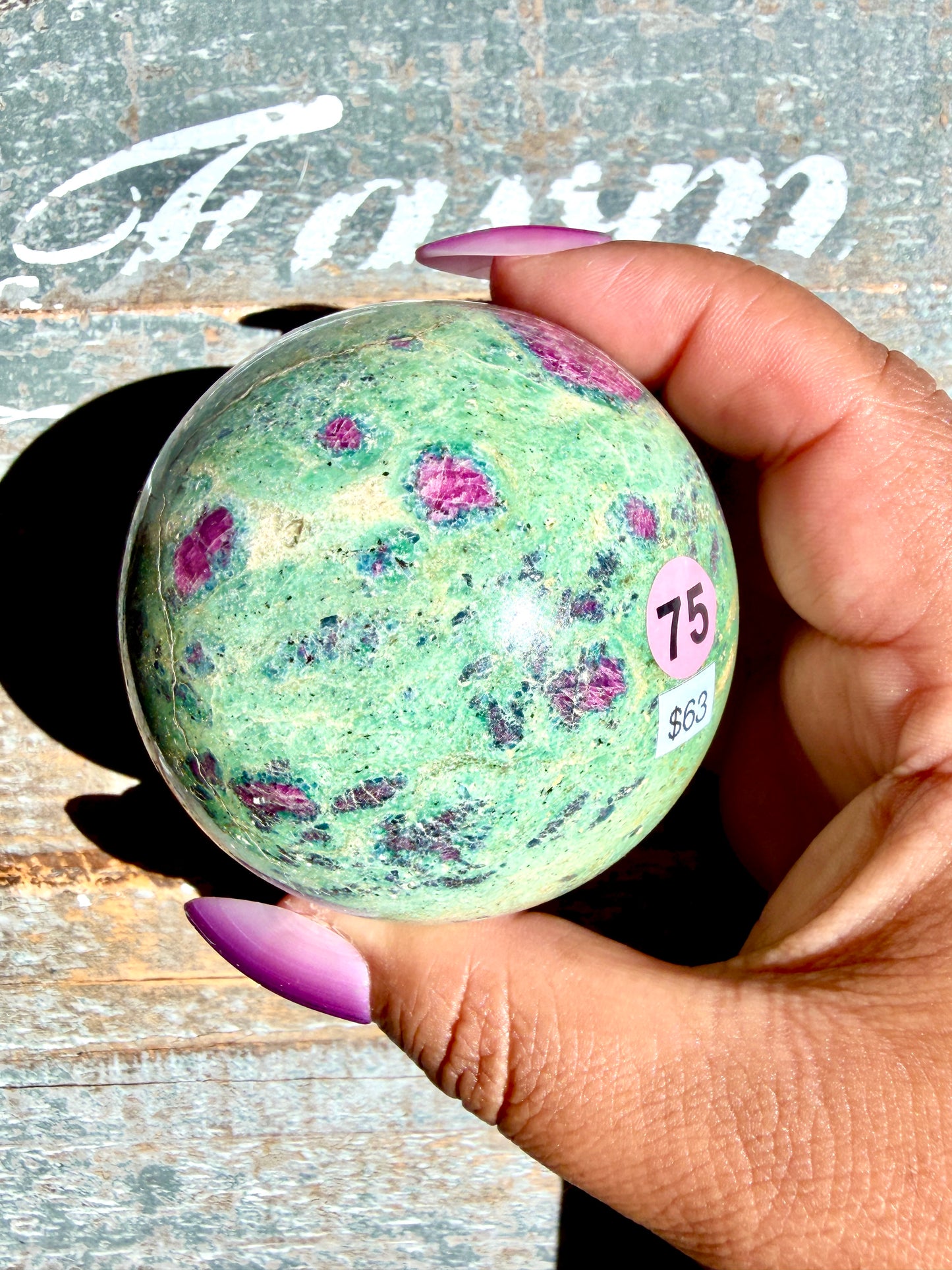 Gorgeous Ruby in Fuchsite Sphere | India | Opt 75