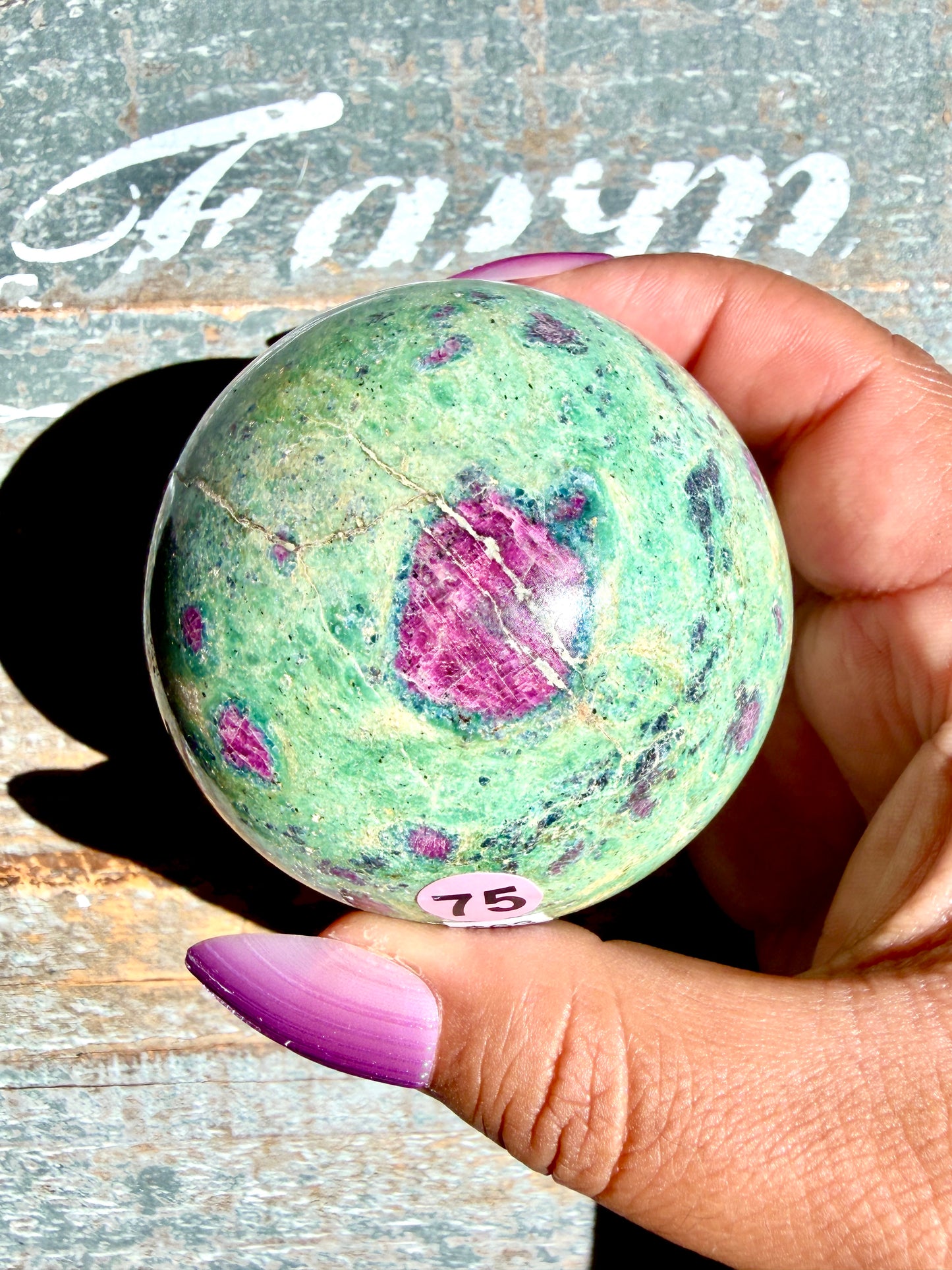 Gorgeous Ruby in Fuchsite Sphere | India | Opt 75