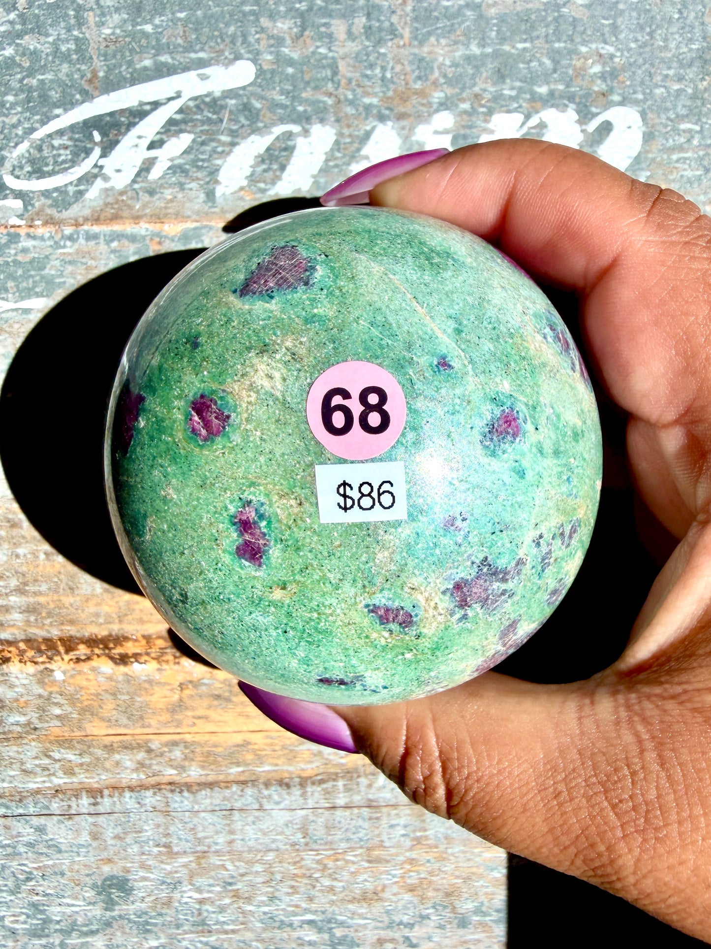 Gorgeous Ruby in Fuchsite Sphere | India | Opt 68