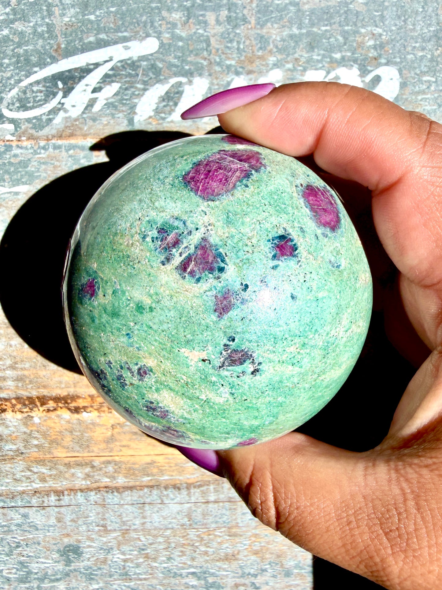 Gorgeous Ruby in Fuchsite Sphere | India | Opt 68