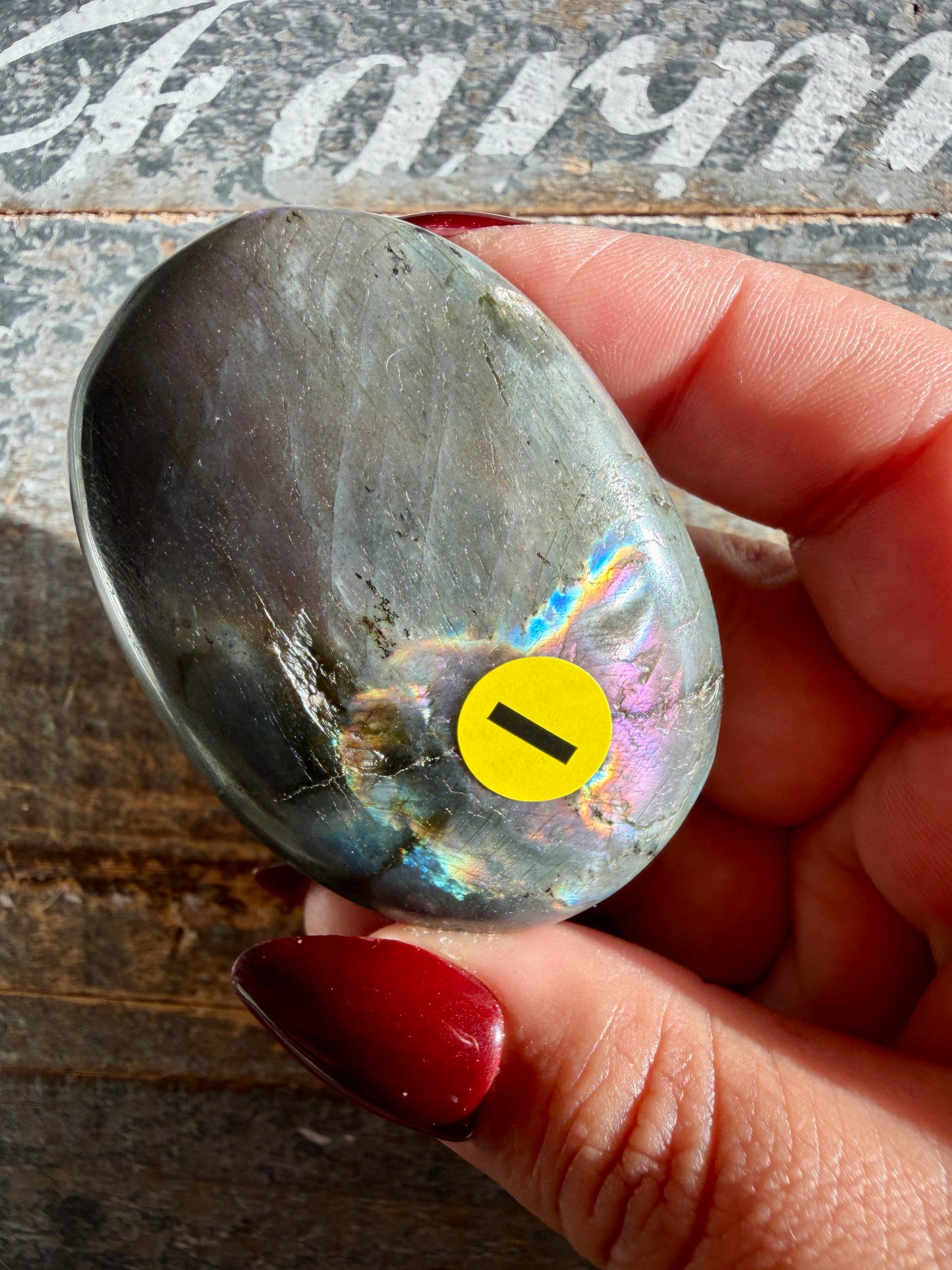 Gorgeous Flashy Labradorite Palm Stone | Madagascar | Opt I