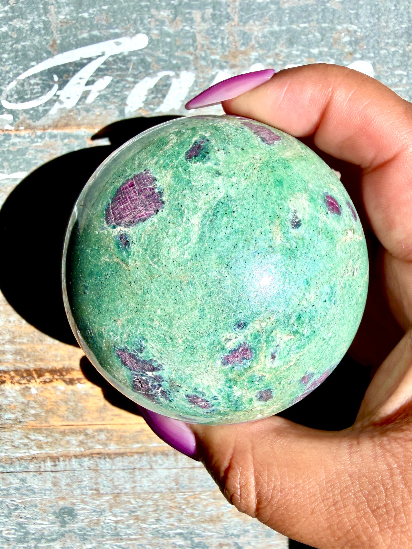 Gorgeous Ruby in Fuchsite Sphere | India | Opt 68