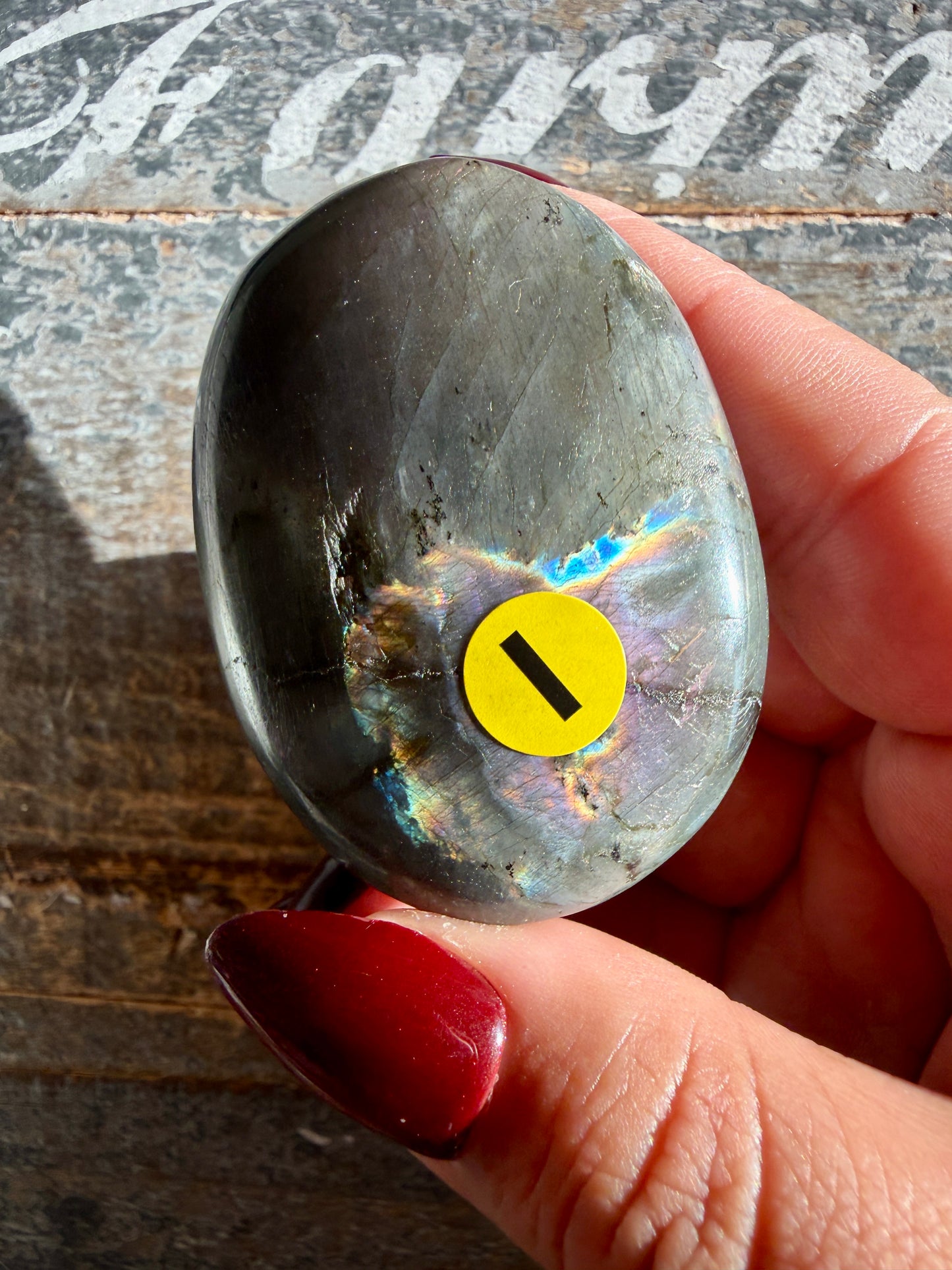 Gorgeous Flashy Labradorite Palm Stone | Madagascar | Opt I