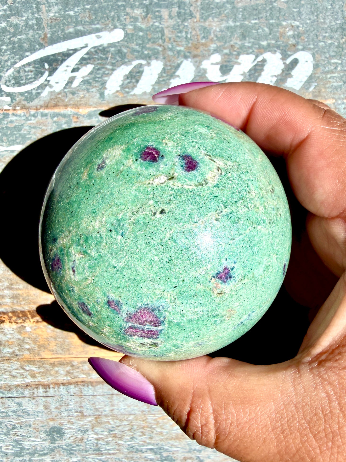 Gorgeous Ruby in Fuchsite Sphere | India | Opt 68