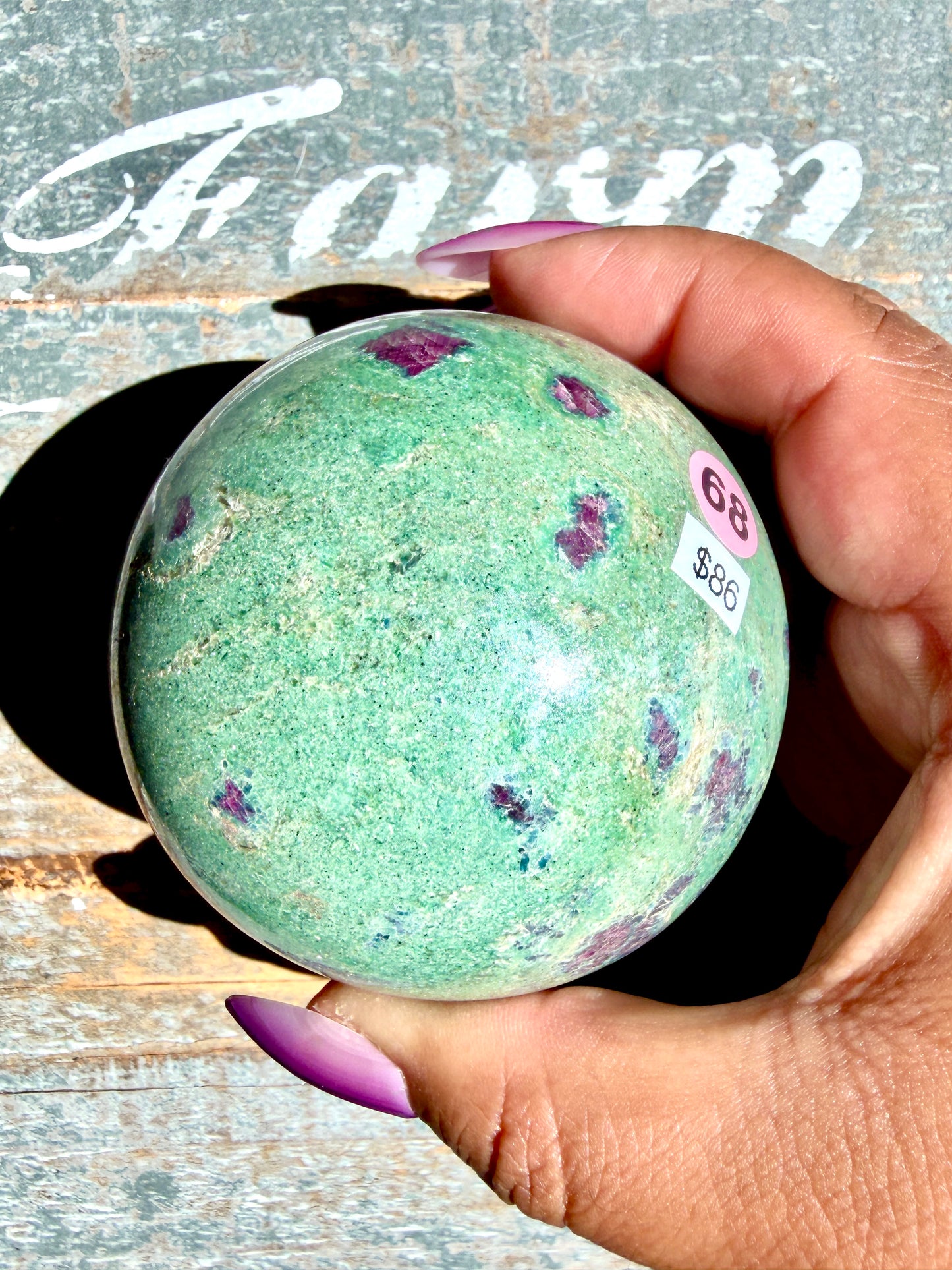 Gorgeous Ruby in Fuchsite Sphere | India | Opt 68