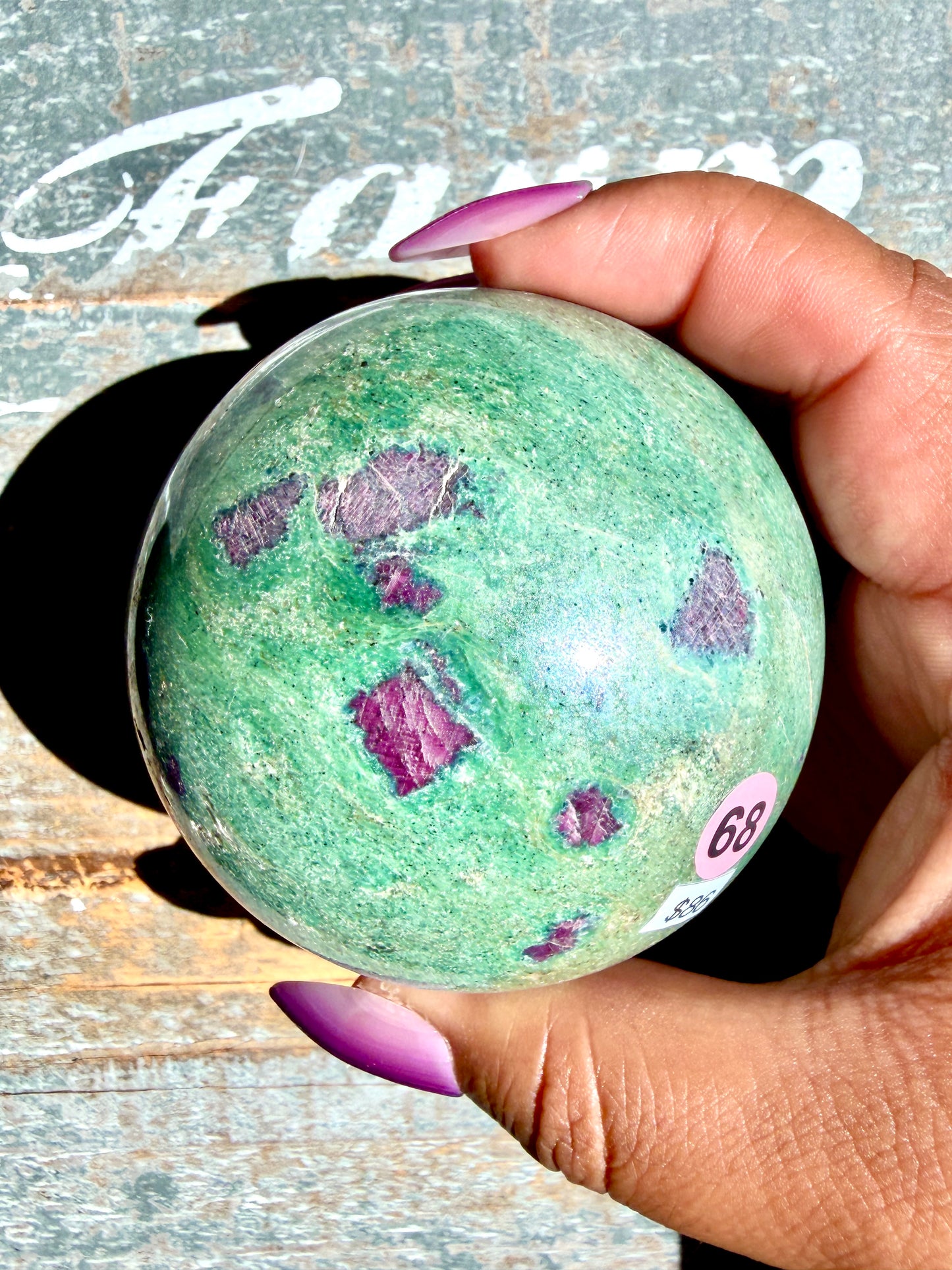 Gorgeous Ruby in Fuchsite Sphere | India | Opt 68
