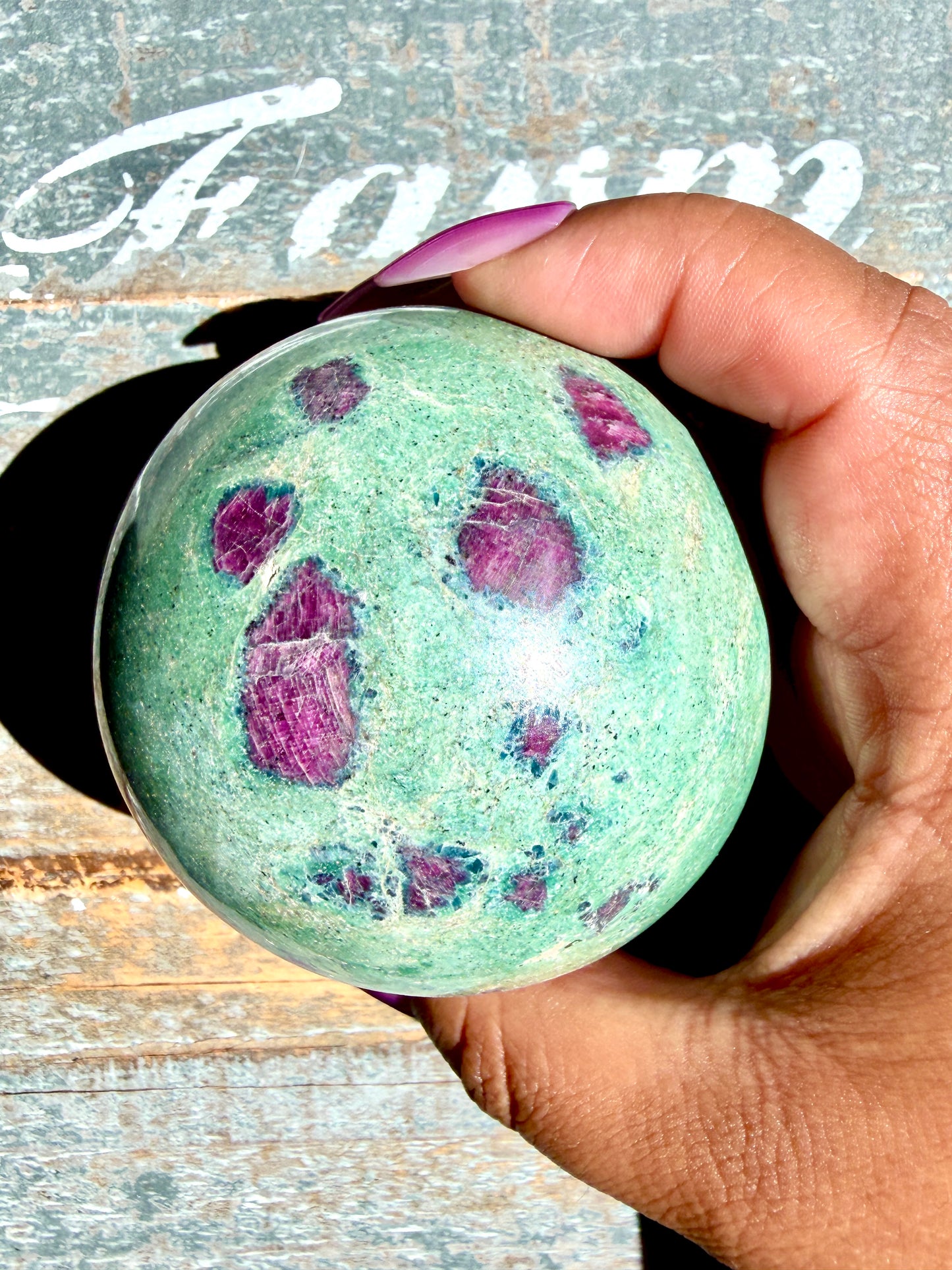 Gorgeous Ruby in Fuchsite Sphere | India | Opt 68