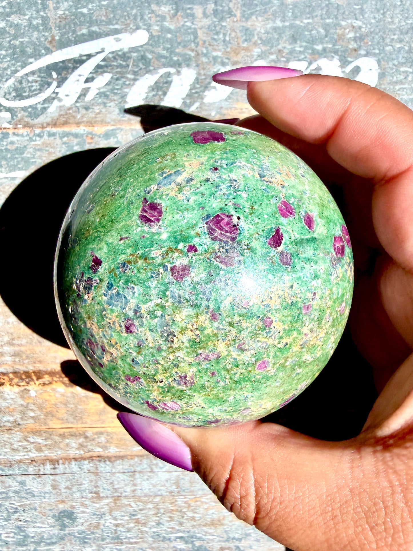 Gorgeous Ruby in Fuchsite Sphere | India | Opt 72