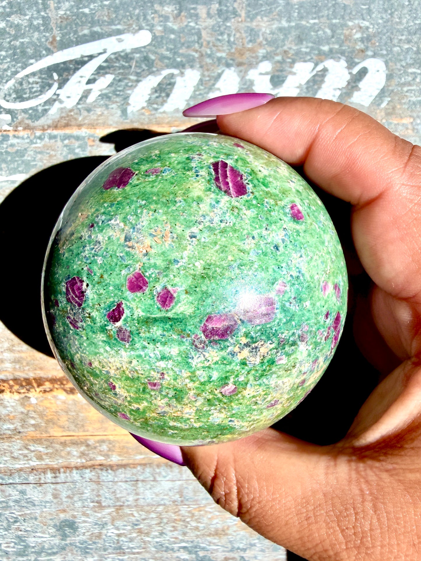 Gorgeous Ruby in Fuchsite Sphere | India | Opt 72