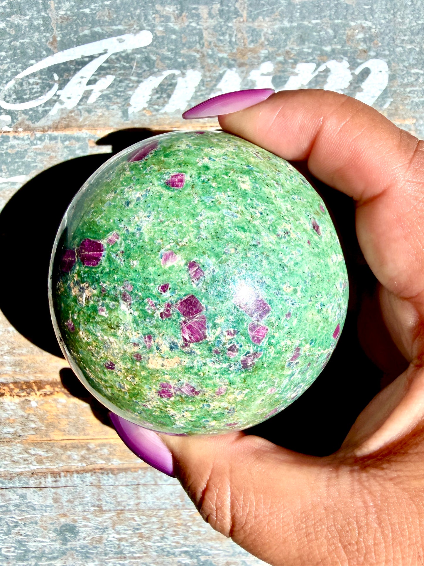 Gorgeous Ruby in Fuchsite Sphere | India | Opt 72