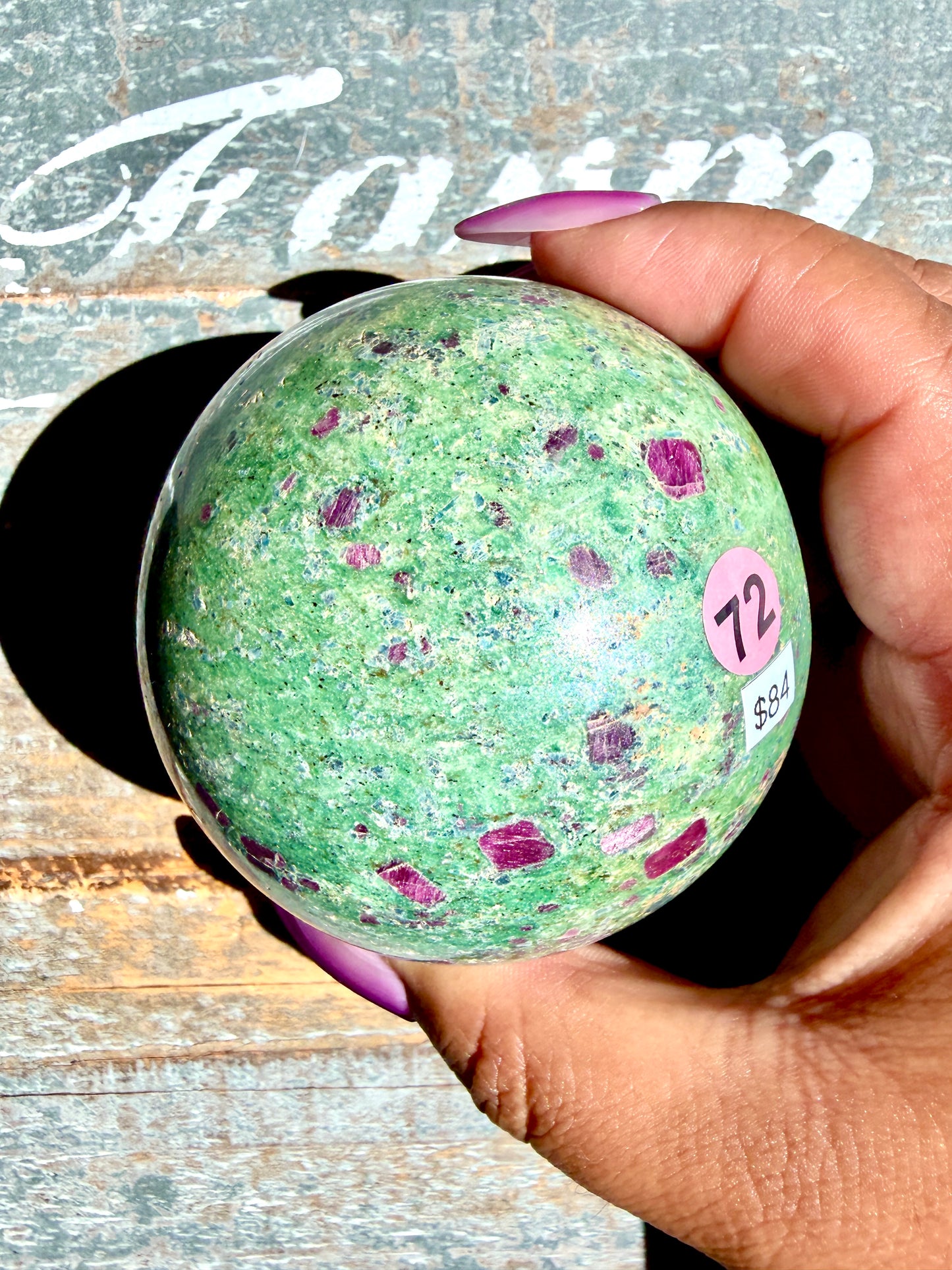 Gorgeous Ruby in Fuchsite Sphere | India | Opt 72