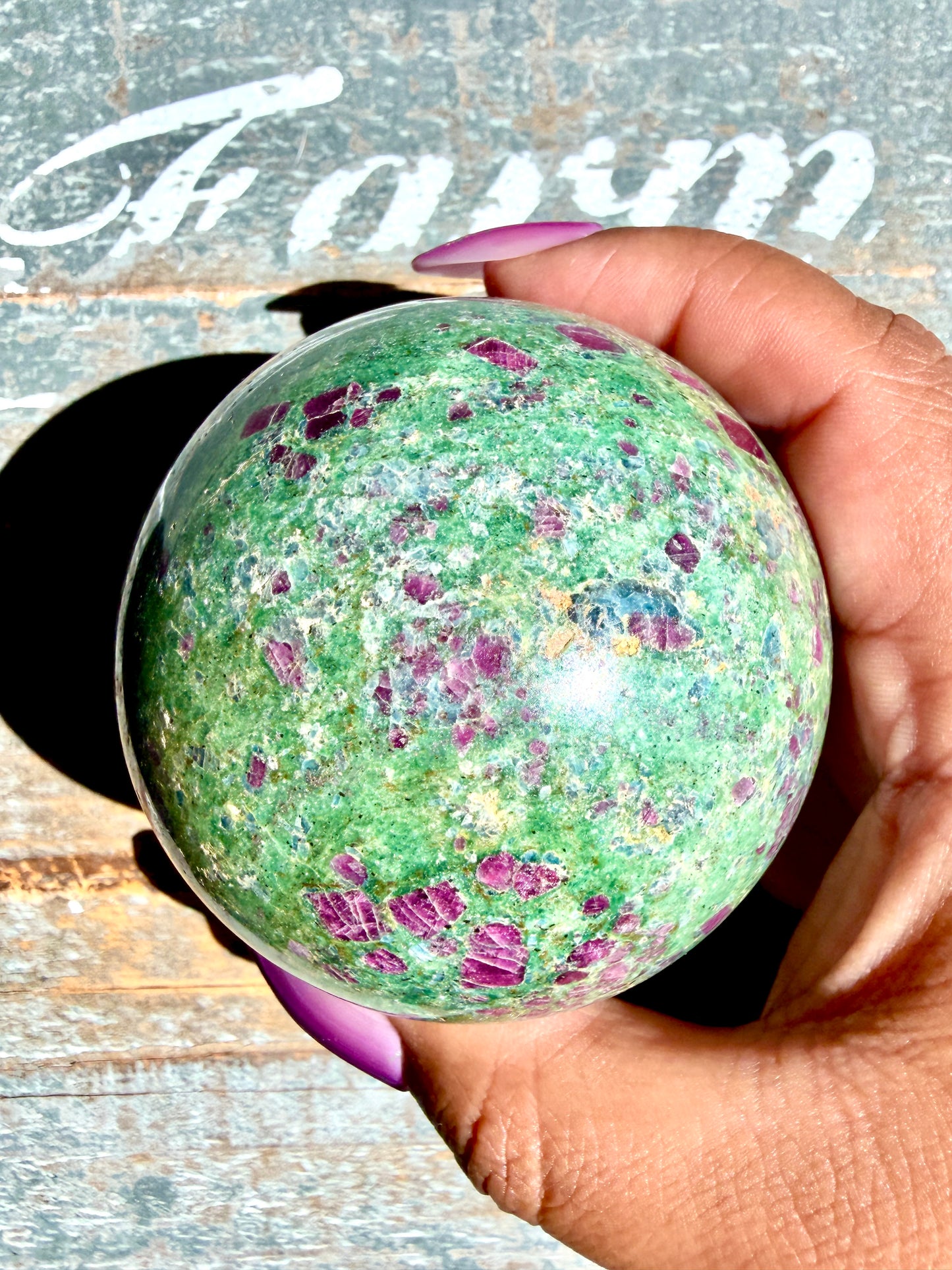 Gorgeous Ruby in Fuchsite Sphere | India | Opt 72
