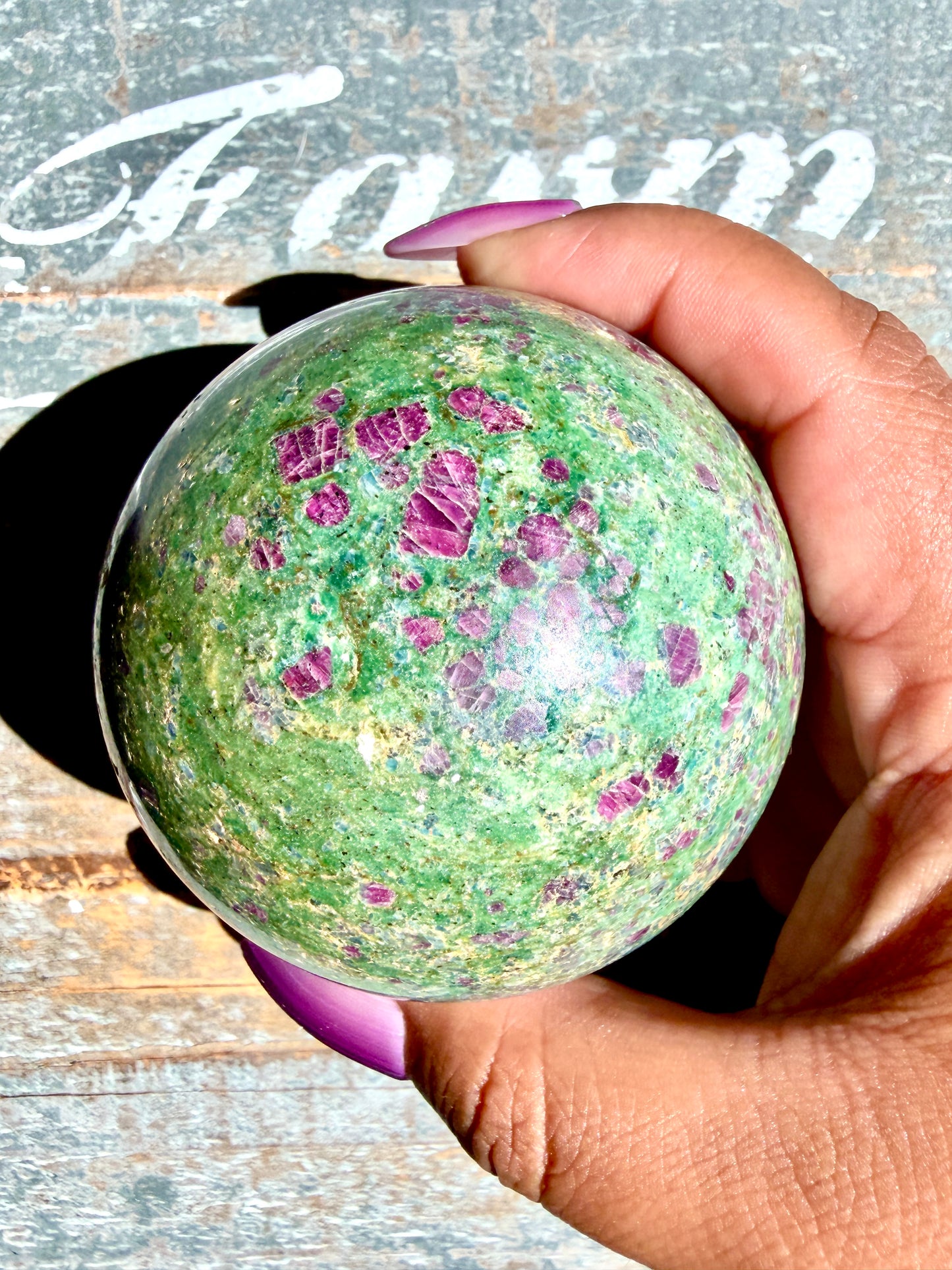 Gorgeous Ruby in Fuchsite Sphere | India | Opt 72