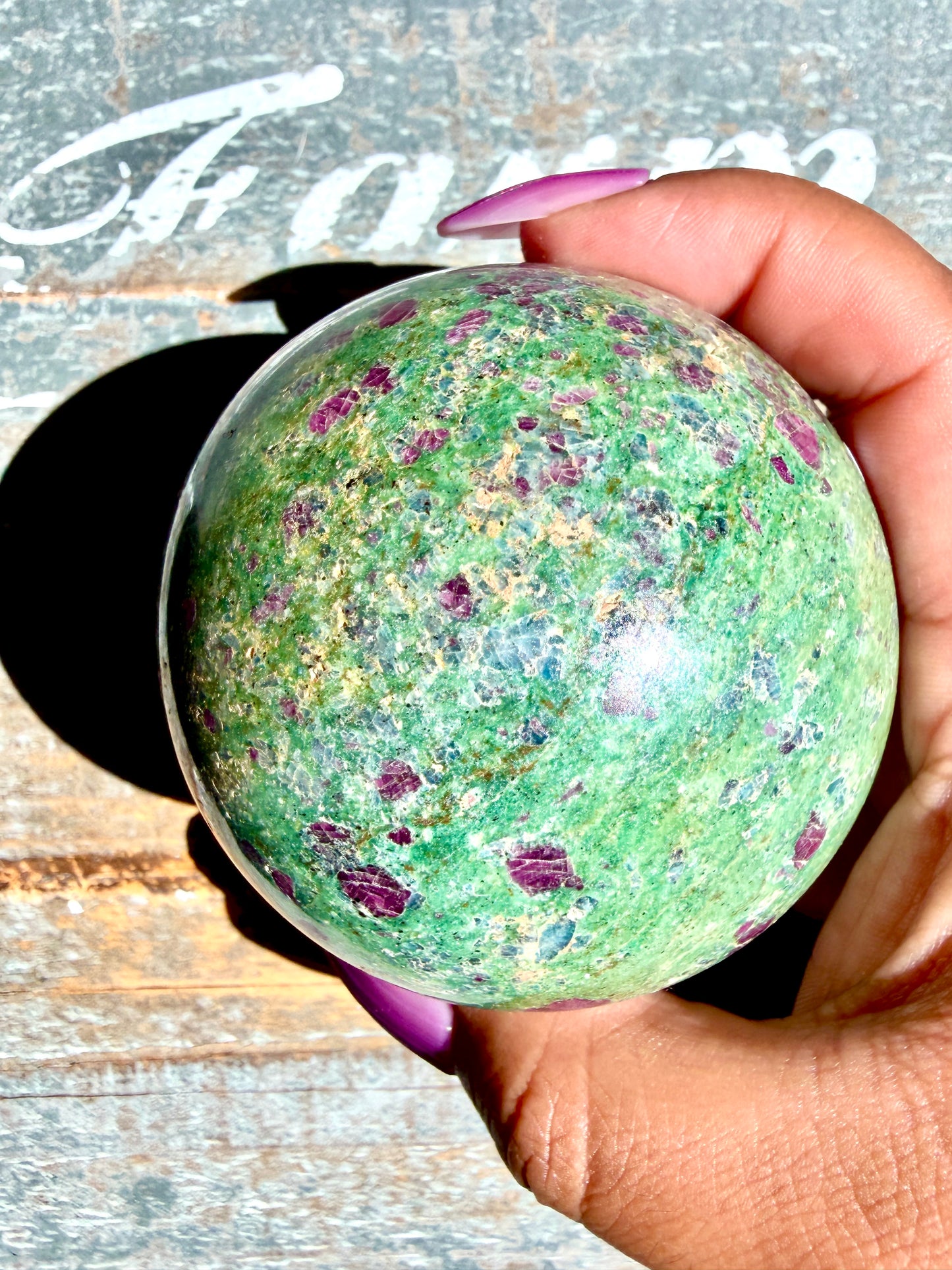 Gorgeous Ruby in Fuchsite Sphere | India | Opt 72