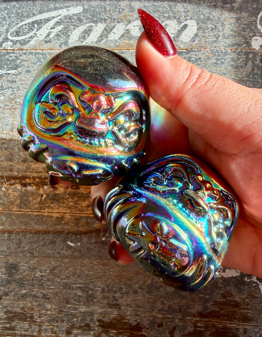 One (1) Titanium Aura Daruma doll (bigger)