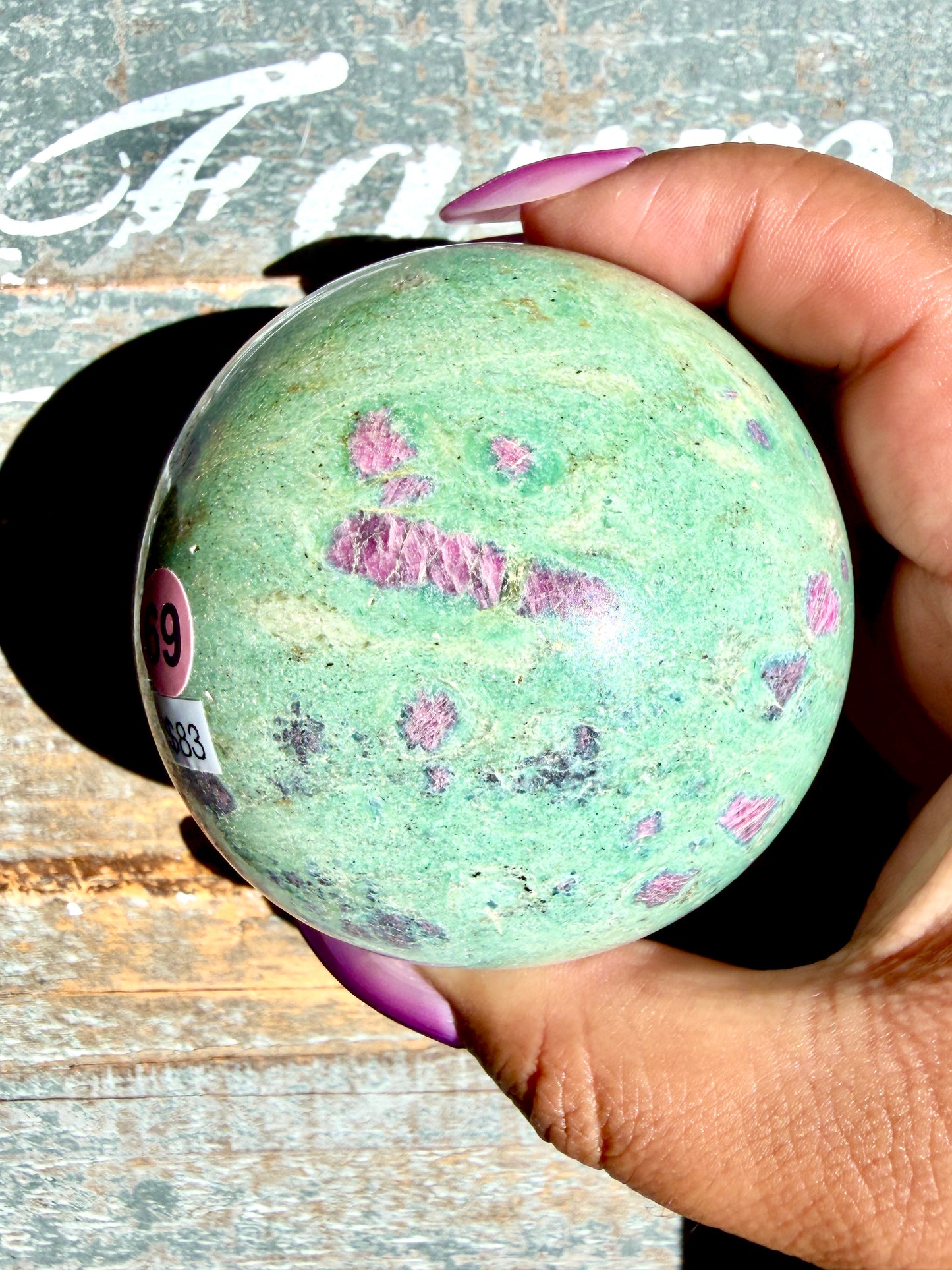 Gorgeous Ruby in Fuchsite Sphere | India | Opt 69