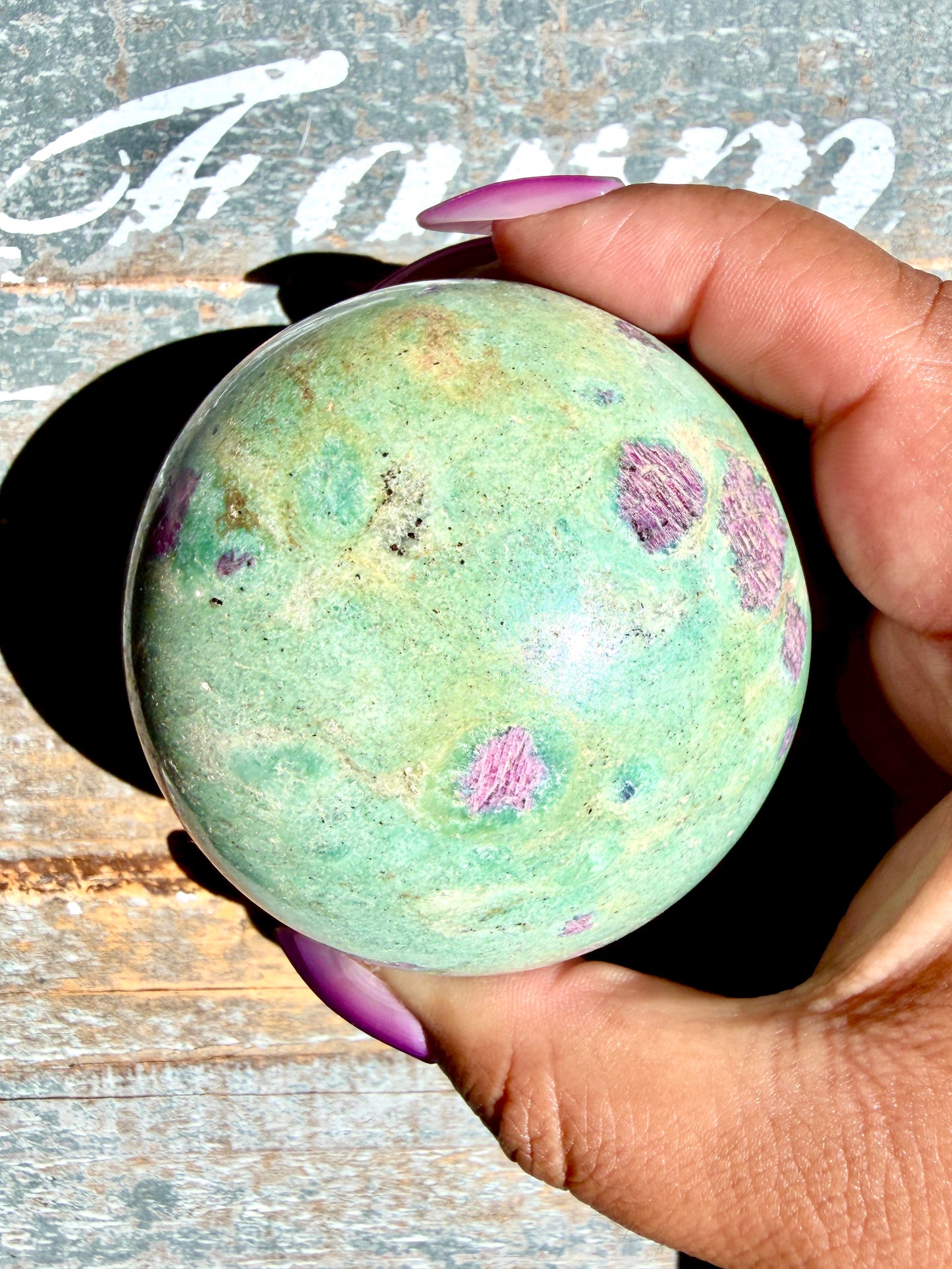 Gorgeous Ruby in Fuchsite Sphere | India | Opt 69